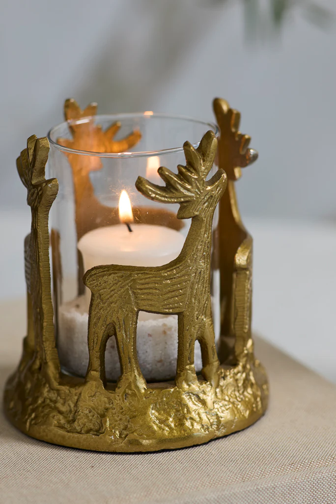 Deer Dance Votive Set of 2 By Accent Decor