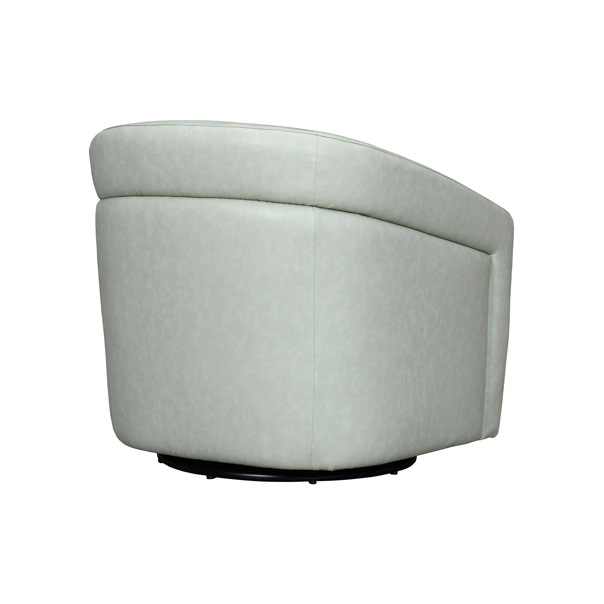 Desi Sky Blue Leather Swivel Accent Chair By Armen Living - Image 13