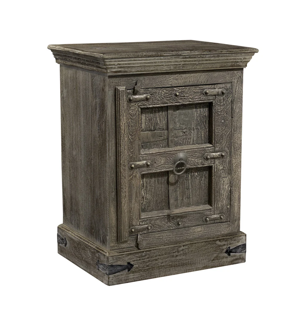 Distressed Brown Solid Wood Nightstand By Homeroots
