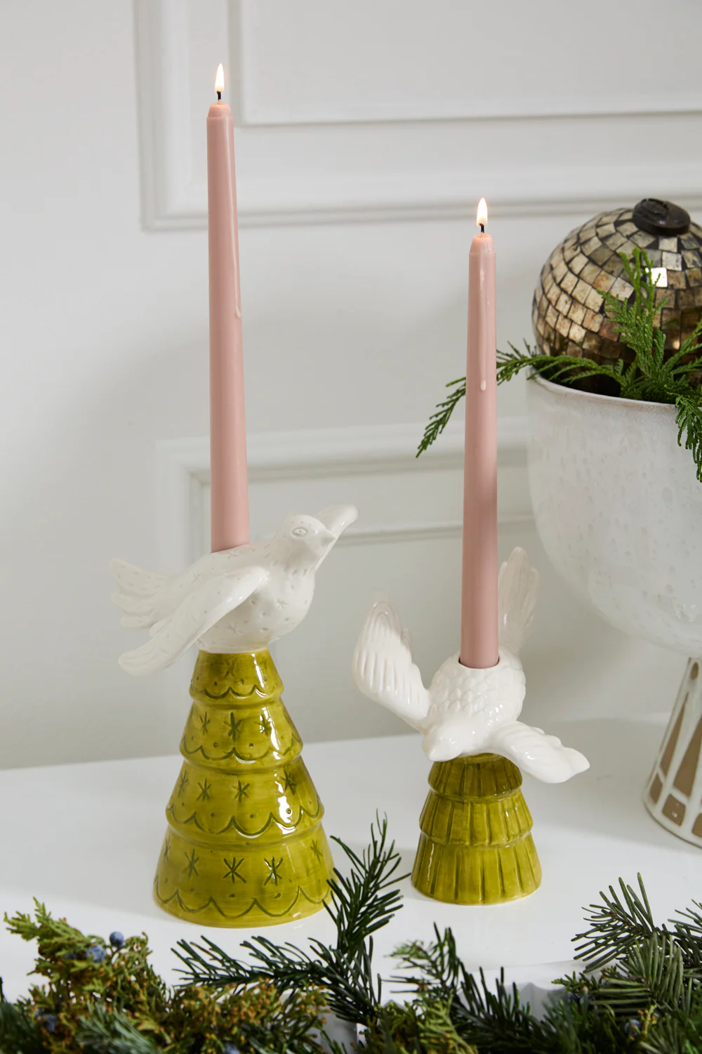 Dove Tree Candleholder Set of 2 By Accent Decor - Image 3