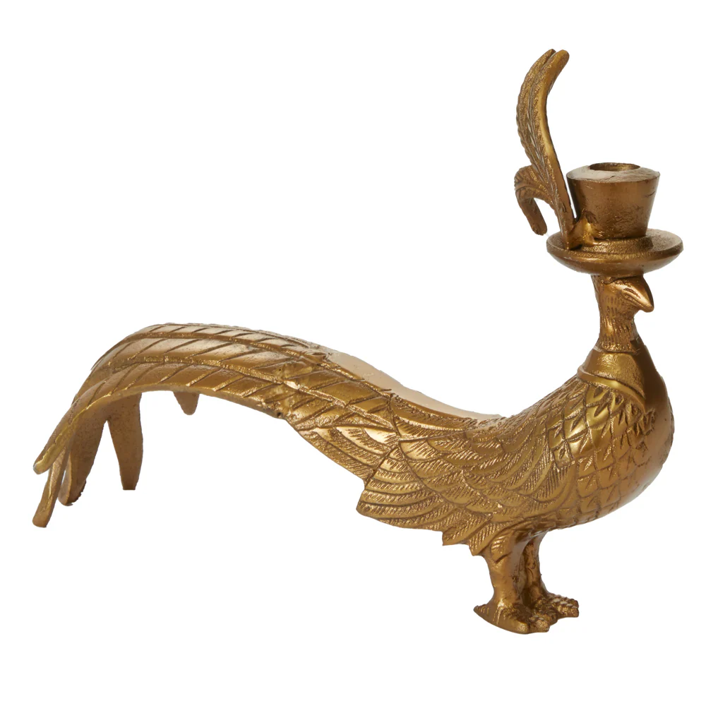 E+E Pheasant Candlestick Set of 2 By Accent Decor - Image 2
