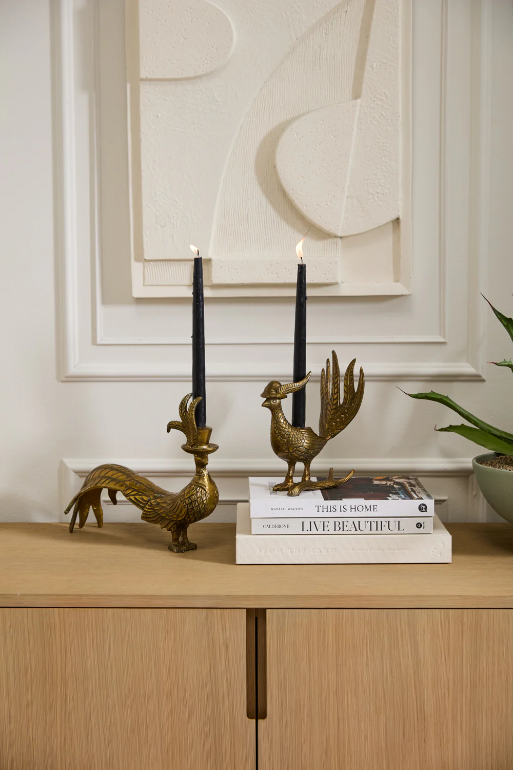 E+E Pheasant Candlestick Set of 2 By Accent Decor - Image 3