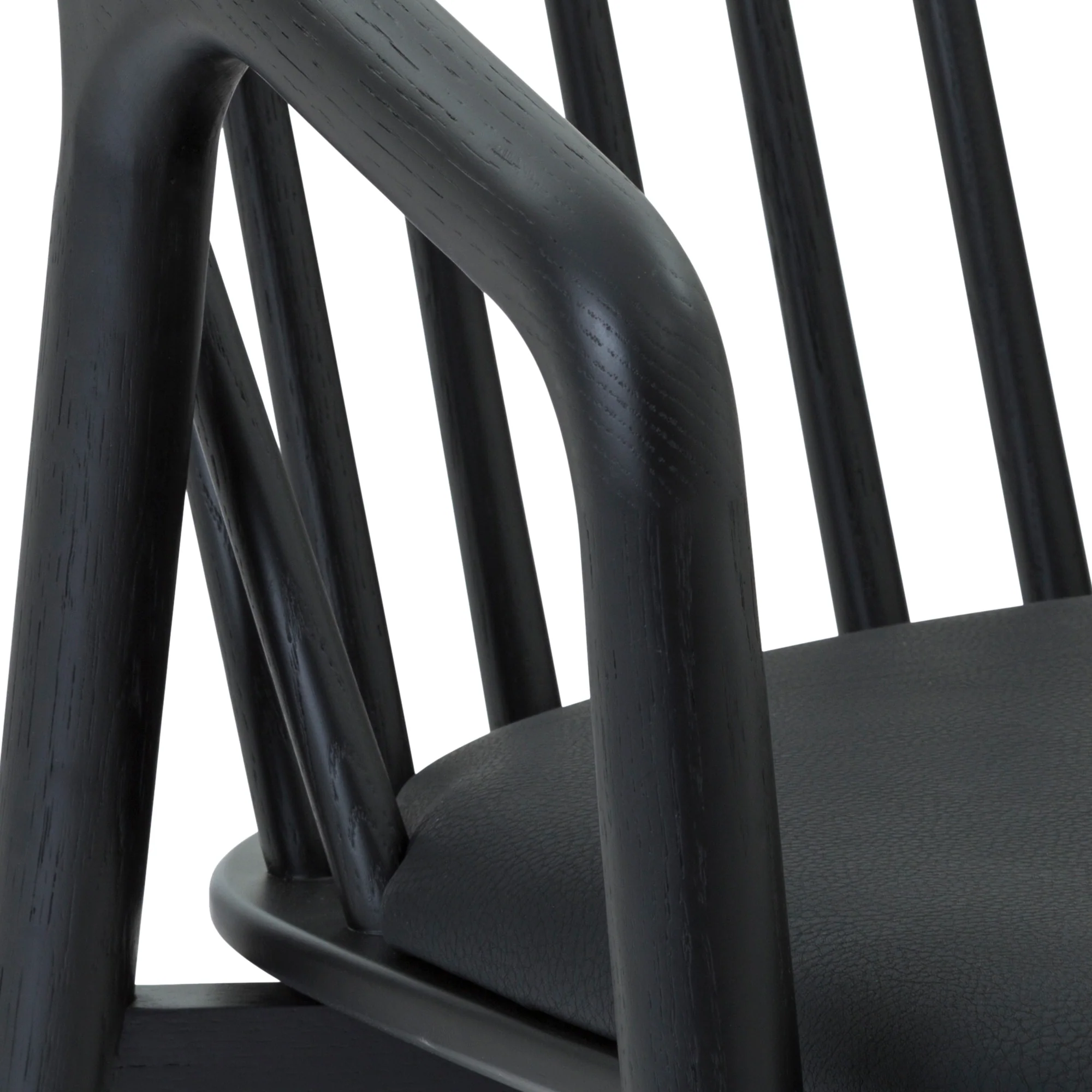 Echo Black Oak Wood and Faux Leather Counter Stool By Armen Living - Image 8