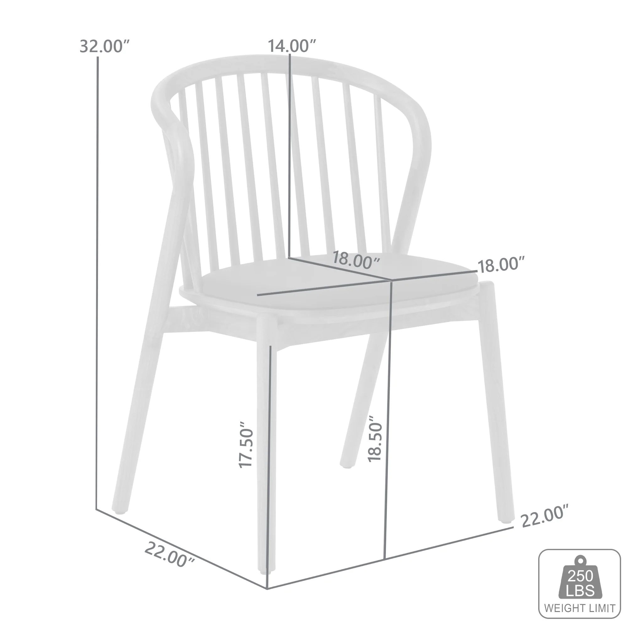 Echo Black Oak Wood and Faux Leather Dining Chairs - Set of 2 By Armen Living - Image 11