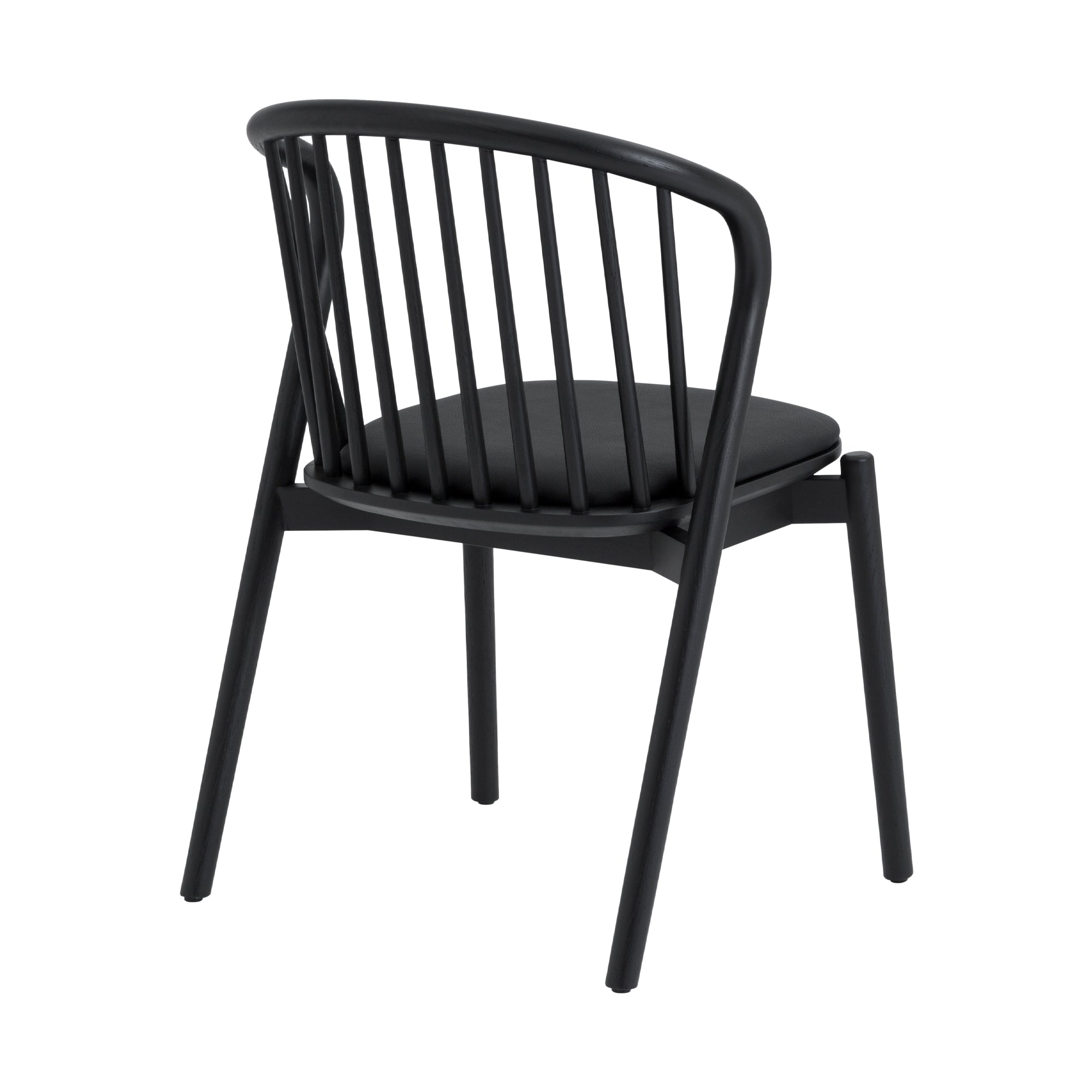 Echo Black Oak Wood and Faux Leather Dining Chairs - Set of 2 By Armen Living - Image 7