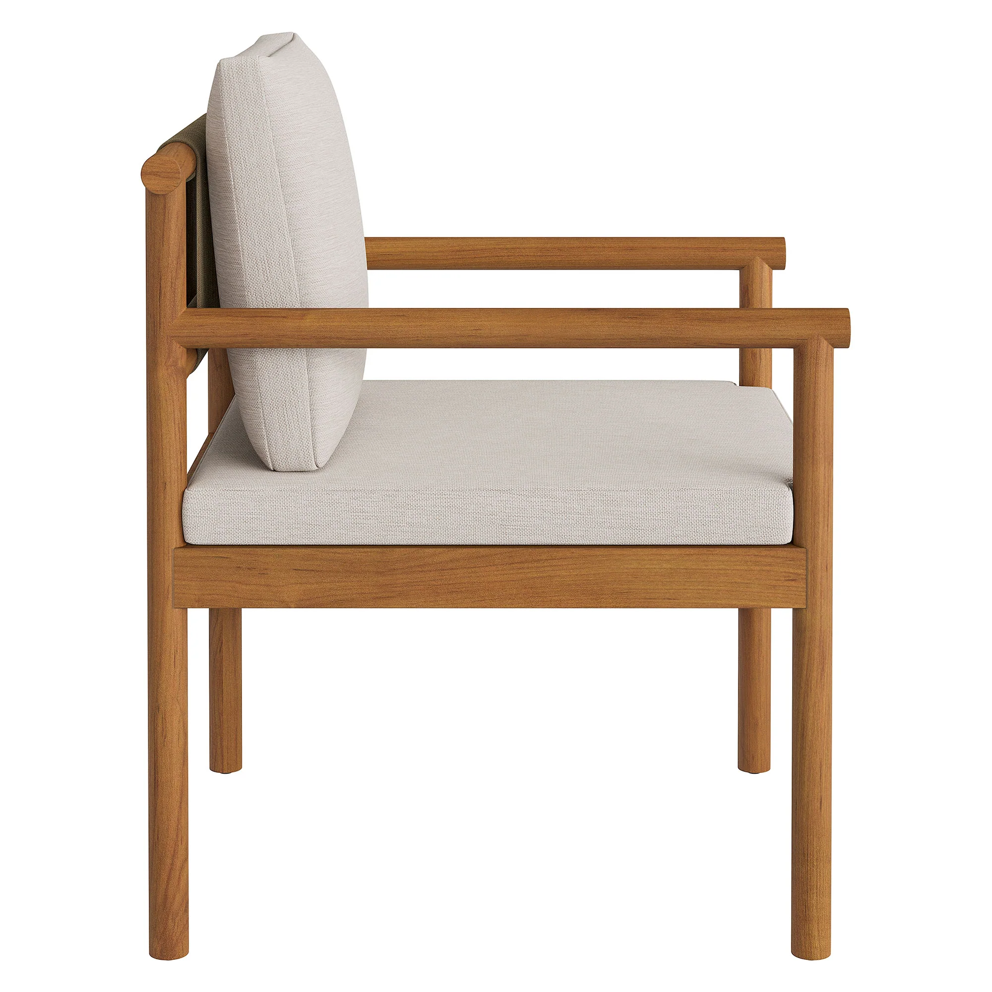 Eleni Outdoor Patio Teak Wood Rope Dining Chair by Modway - Image 3