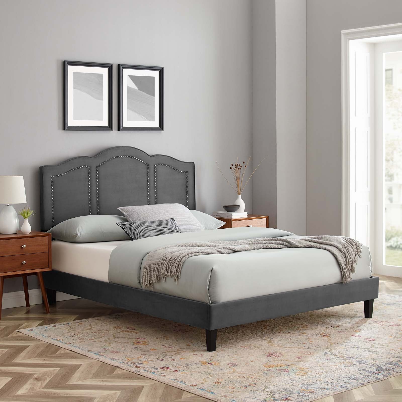 Emerson Performance Velvet Full Platform Bed By Modway - MOD-6855