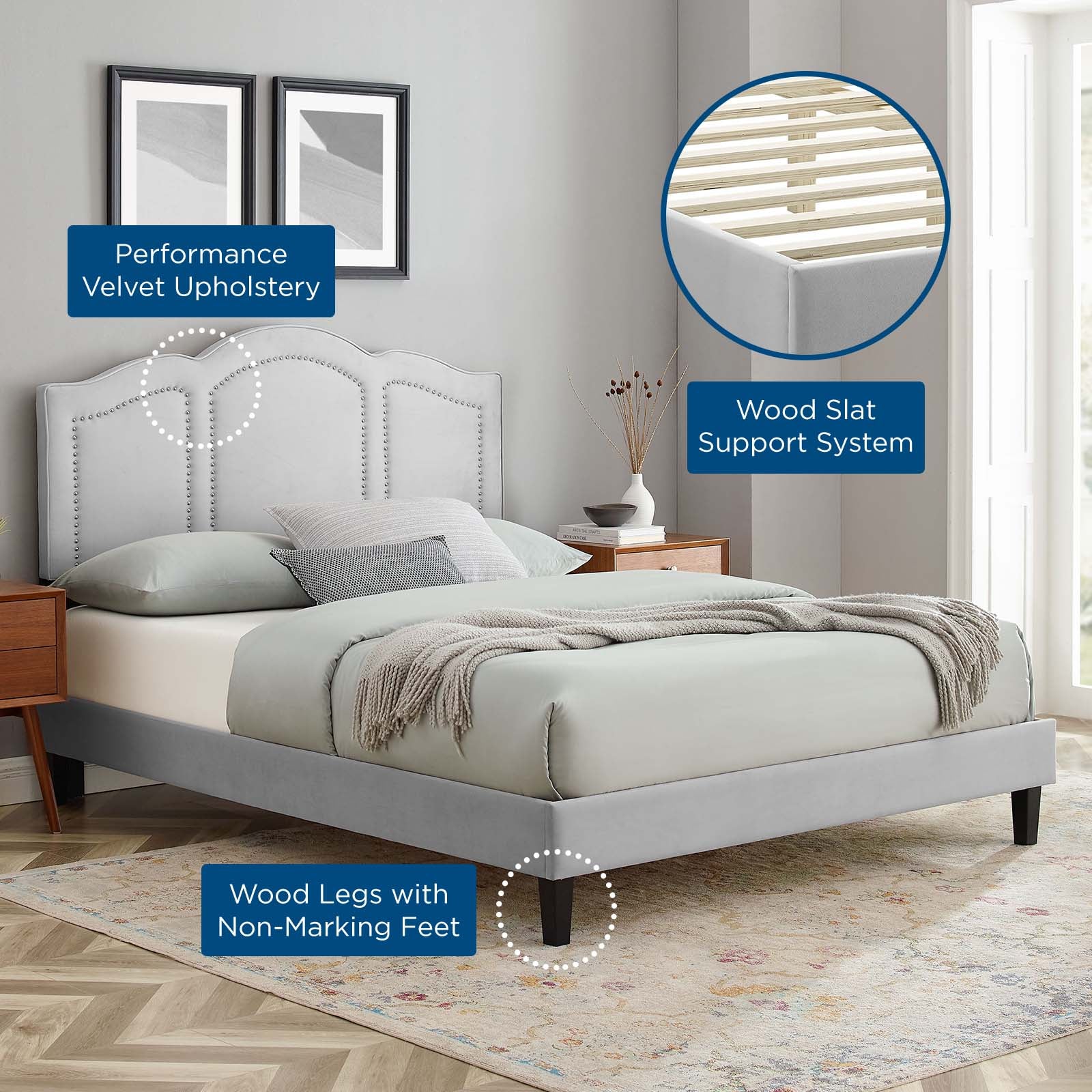 Emerson Performance Velvet Full Platform Bed By Modway - MOD-6855 - Image 31