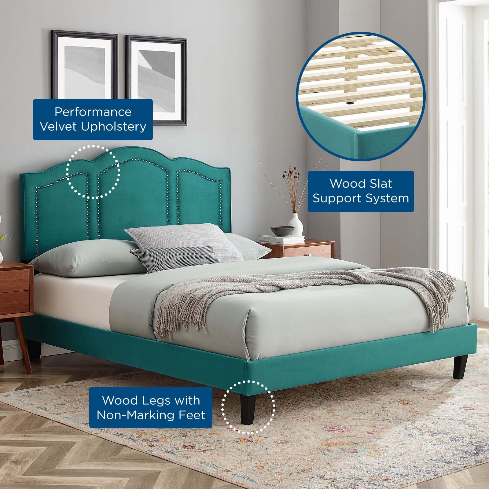 Emerson Performance Velvet Full Platform Bed By Modway - MOD-6855 - Image 82