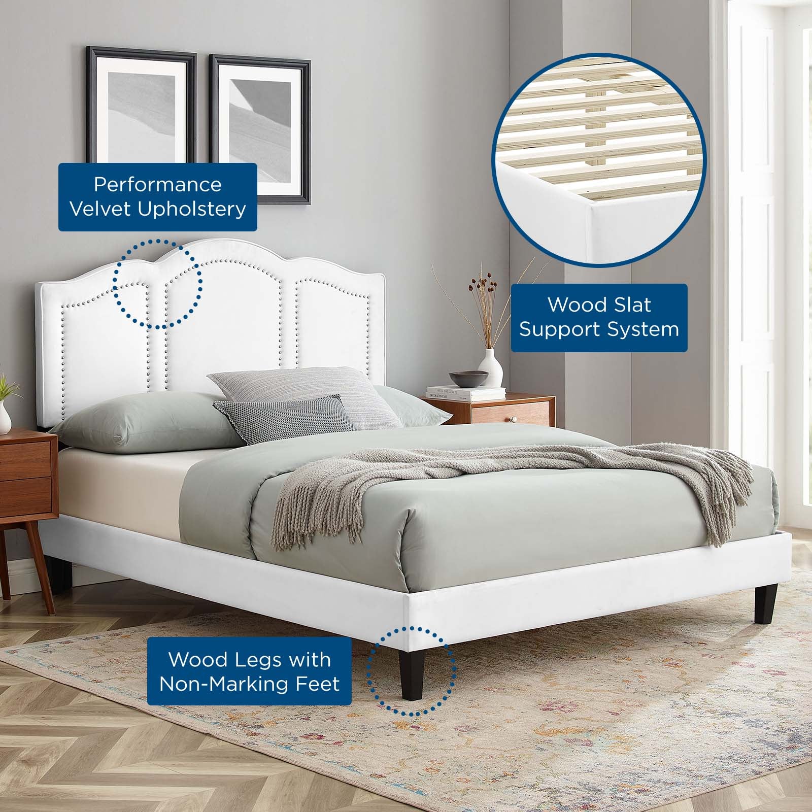 Emerson Performance Velvet Full Platform Bed By Modway - MOD-6855 - Image 95
