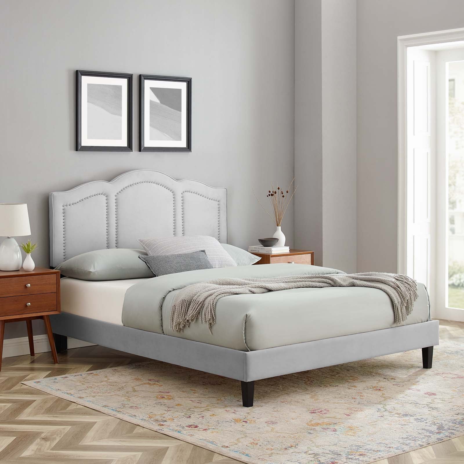 Emerson Performance Velvet Queen Platform Bed By Modway - MOD-6579 - Image 32