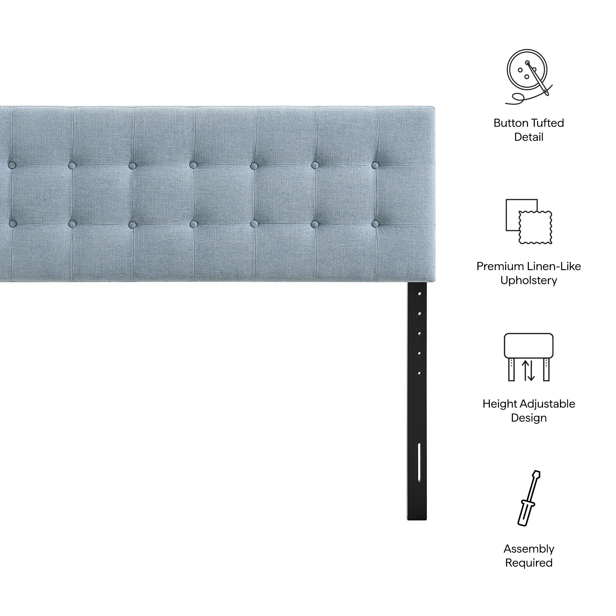 Emily Fabric Upholstered Full Size Headboard by Modway - Image 47