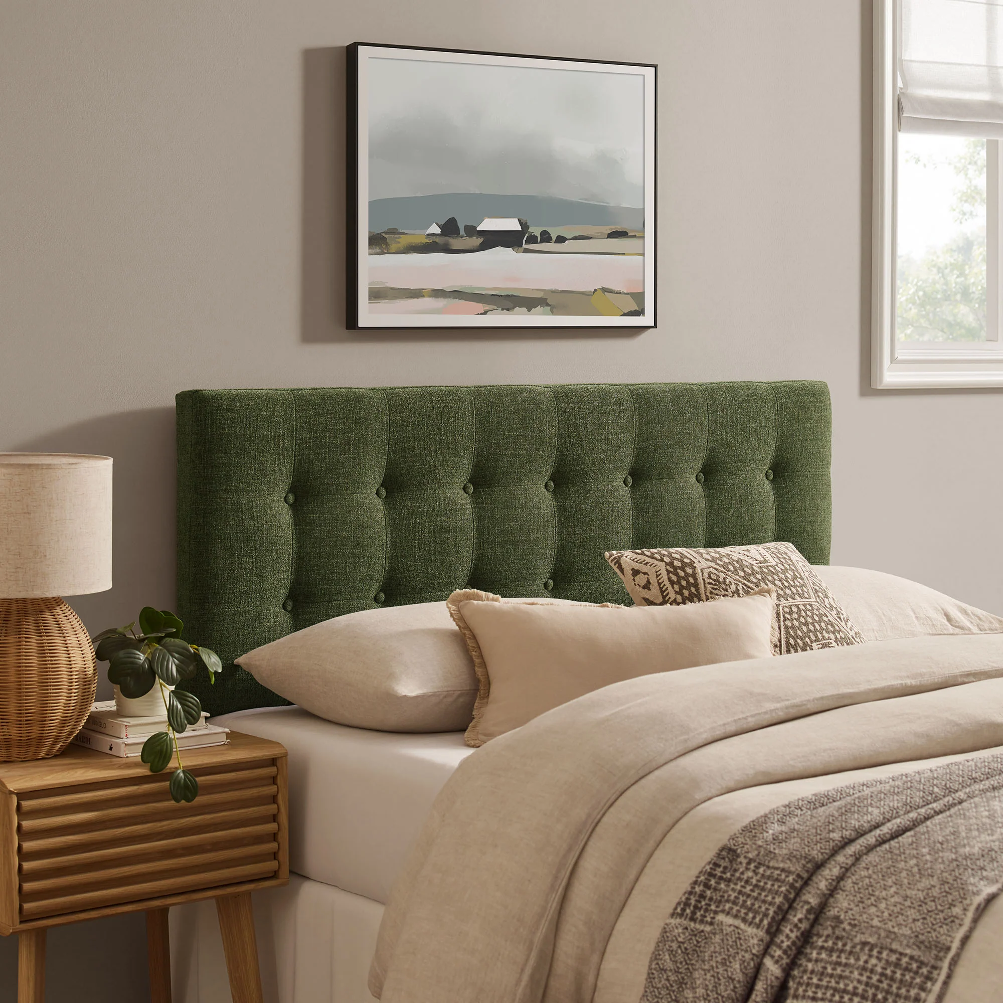 Emily Fabric Upholstered Queen Size Headboard by Modway - Image 22
