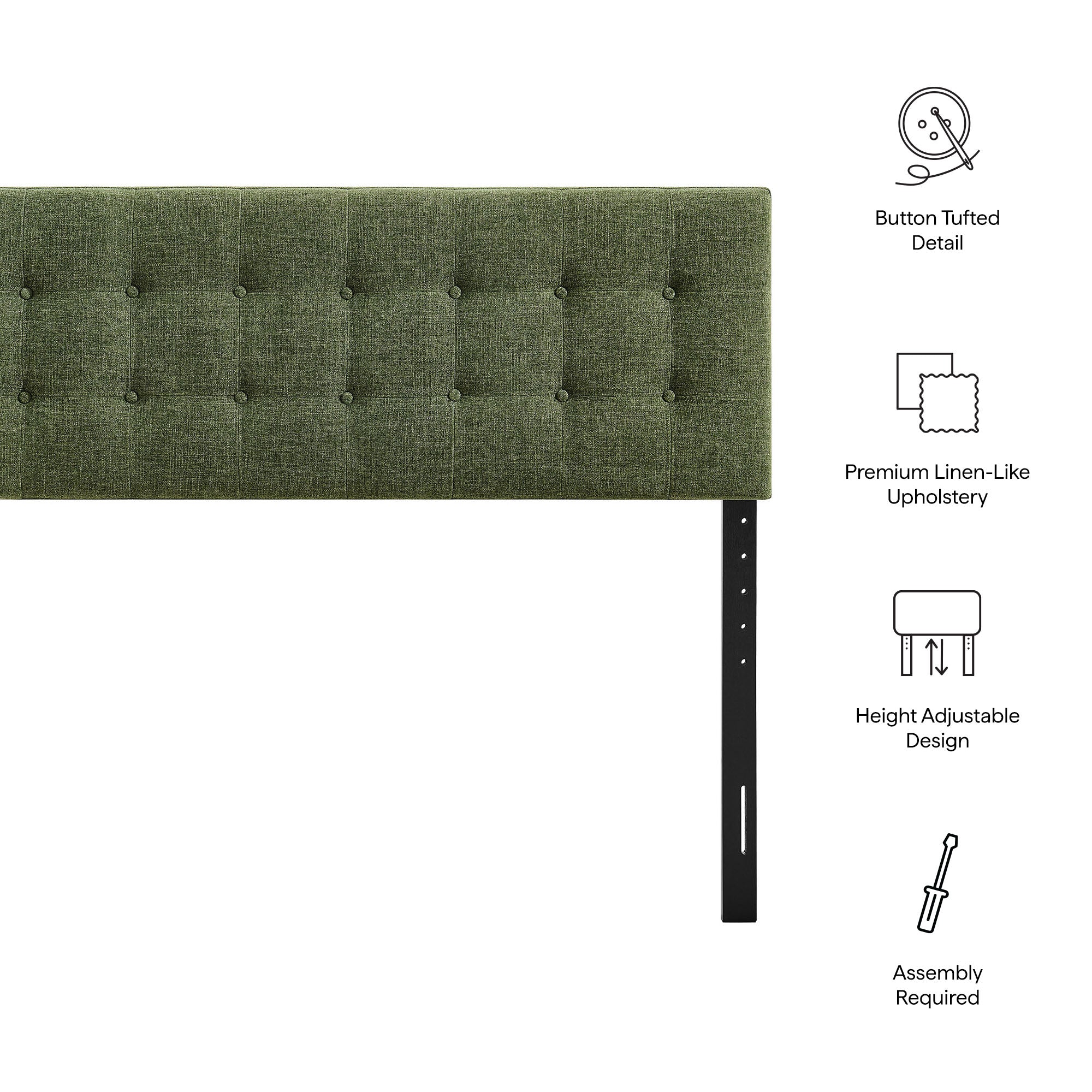 Emily Fabric Upholstered Queen Size Headboard by Modway - Image 23