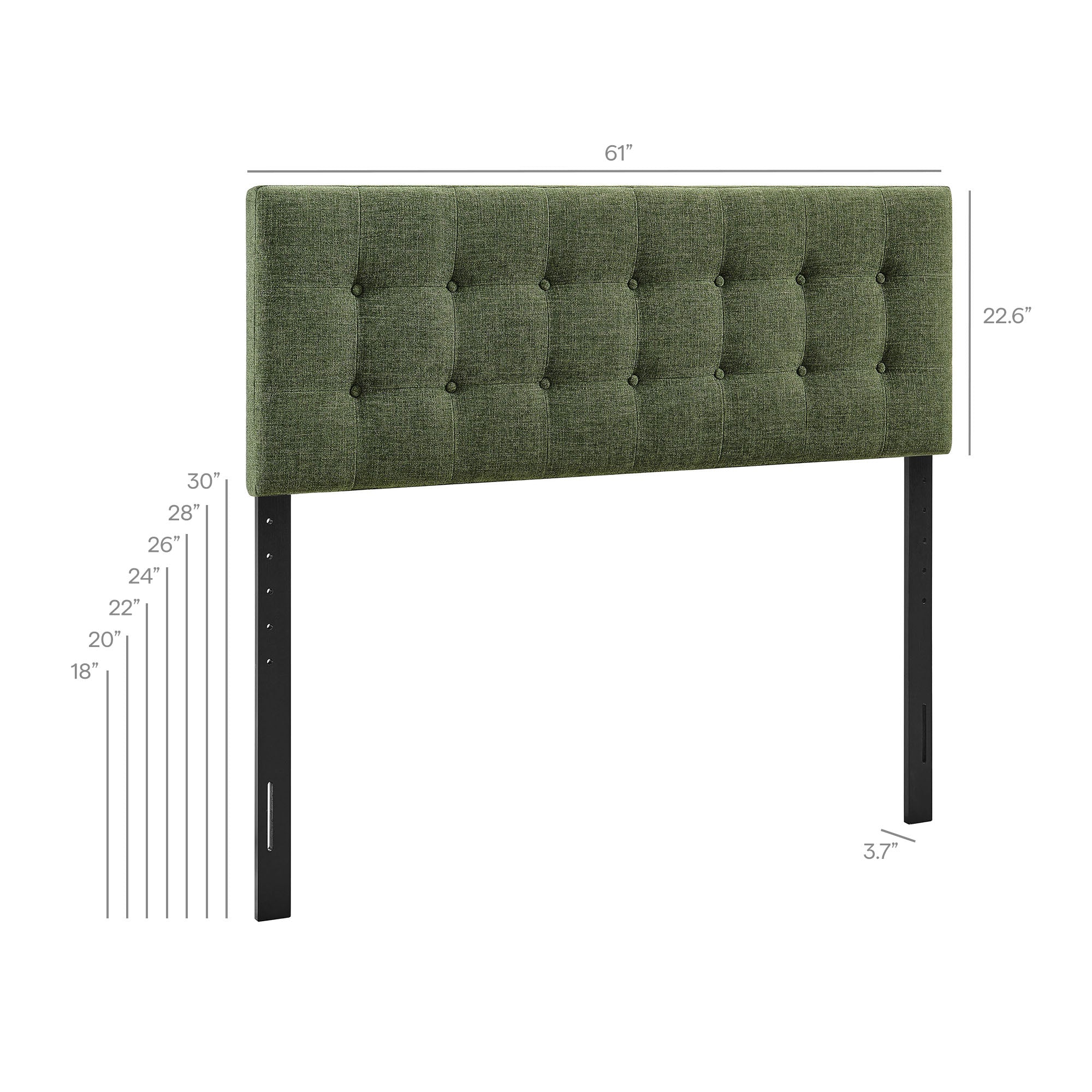 Emily Fabric Upholstered Queen Size Headboard by Modway - Image 24