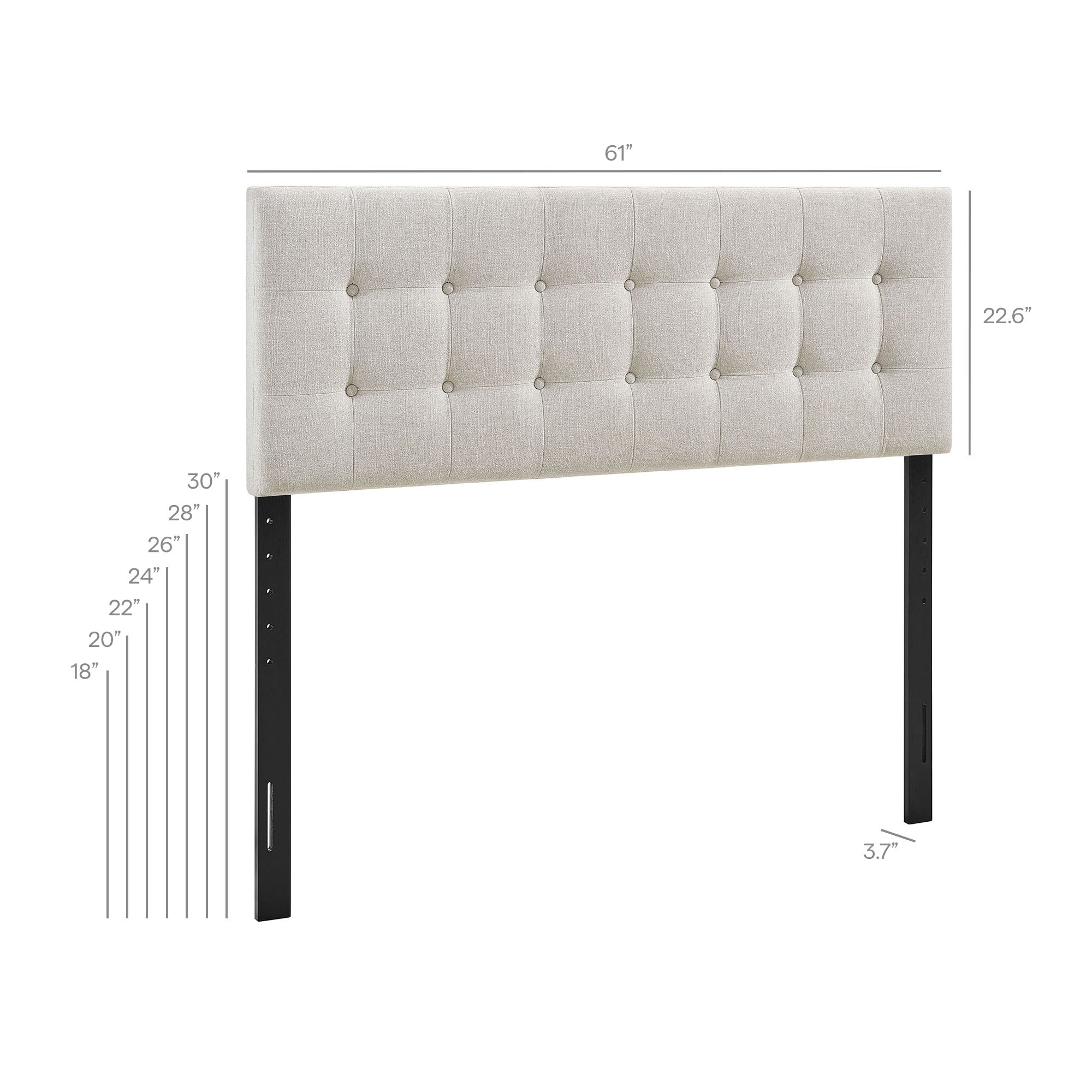 Emily Fabric Upholstered Queen Size Headboard by Modway - Image 32