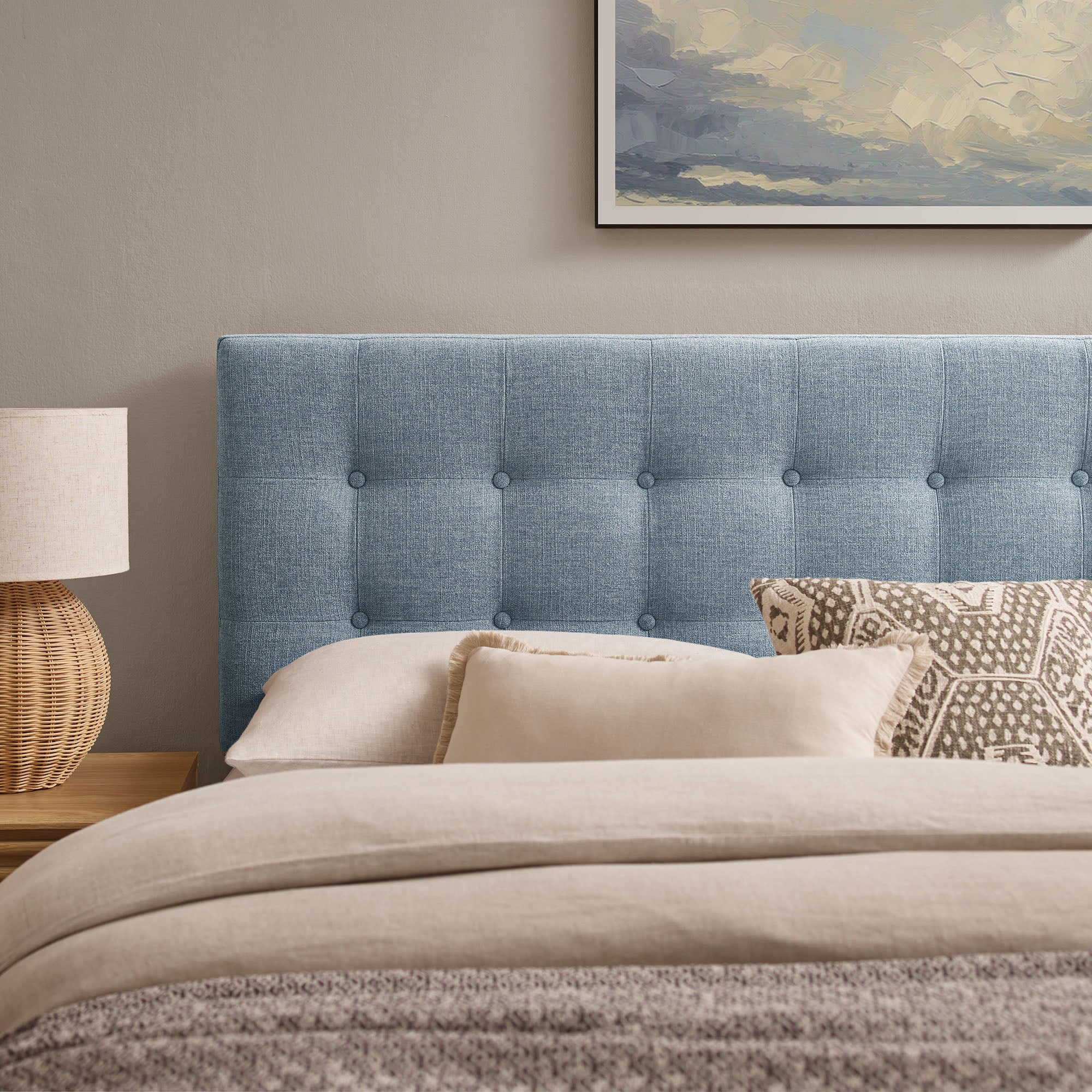 Emily Fabric Upholstered Queen Size Headboard by Modway - Image 45
