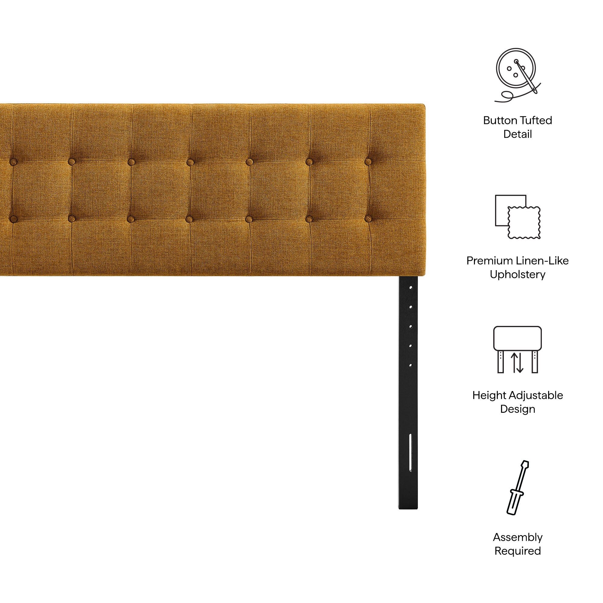 Emily Fabric Upholstered Queen Size Headboard by Modway - Image 7