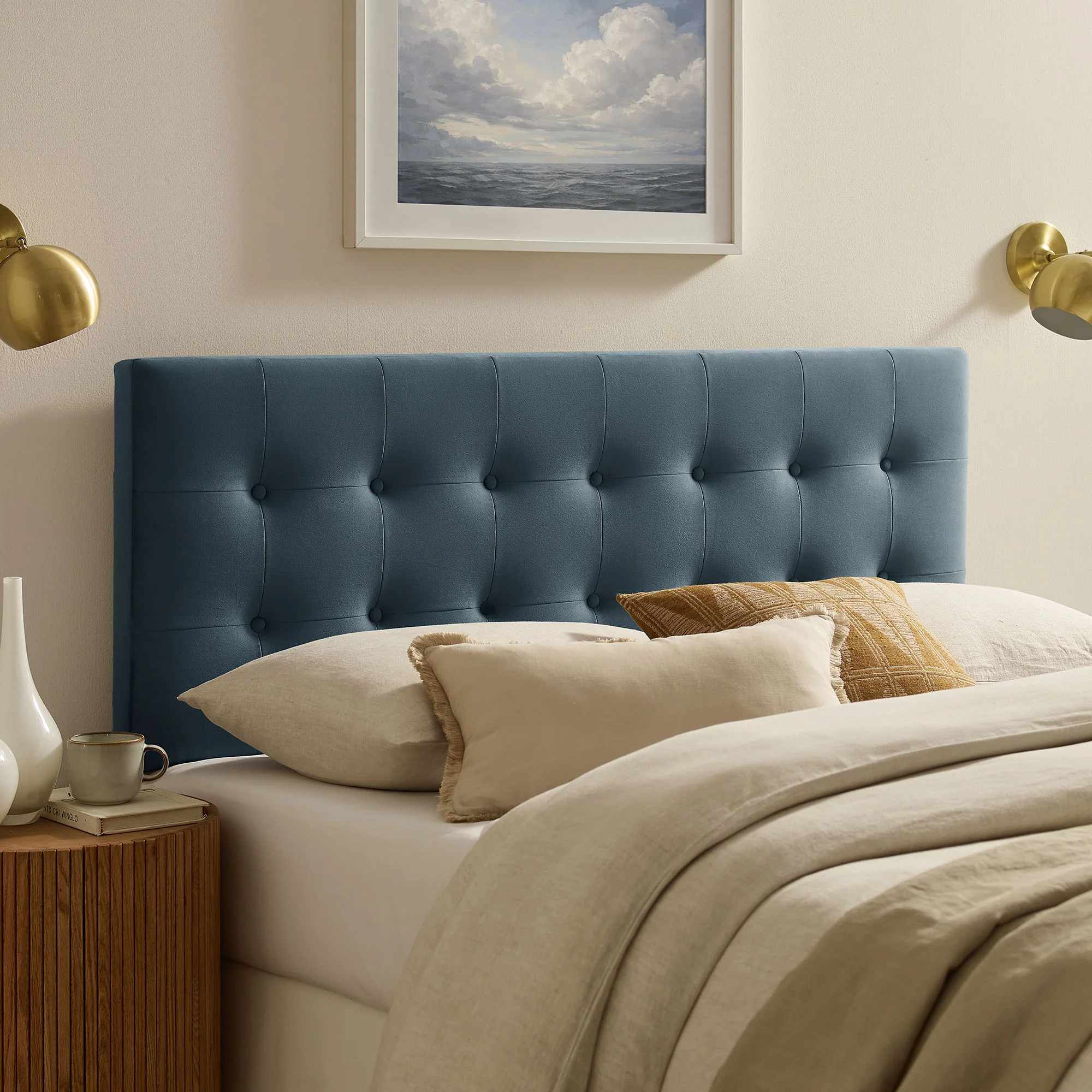 Emily Stain-Resistant Performance Velvet Full Size Headboard by Modway - Image 14