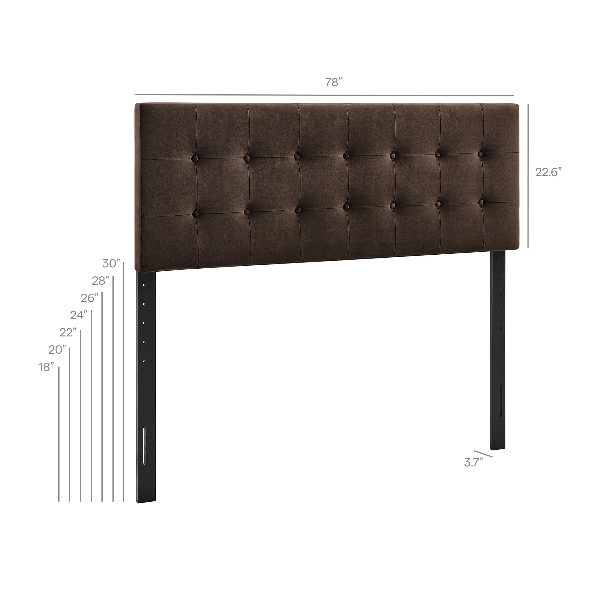 Emily Stain-Resistant Performance Velvet King Size Headboard by Modway - Image 24