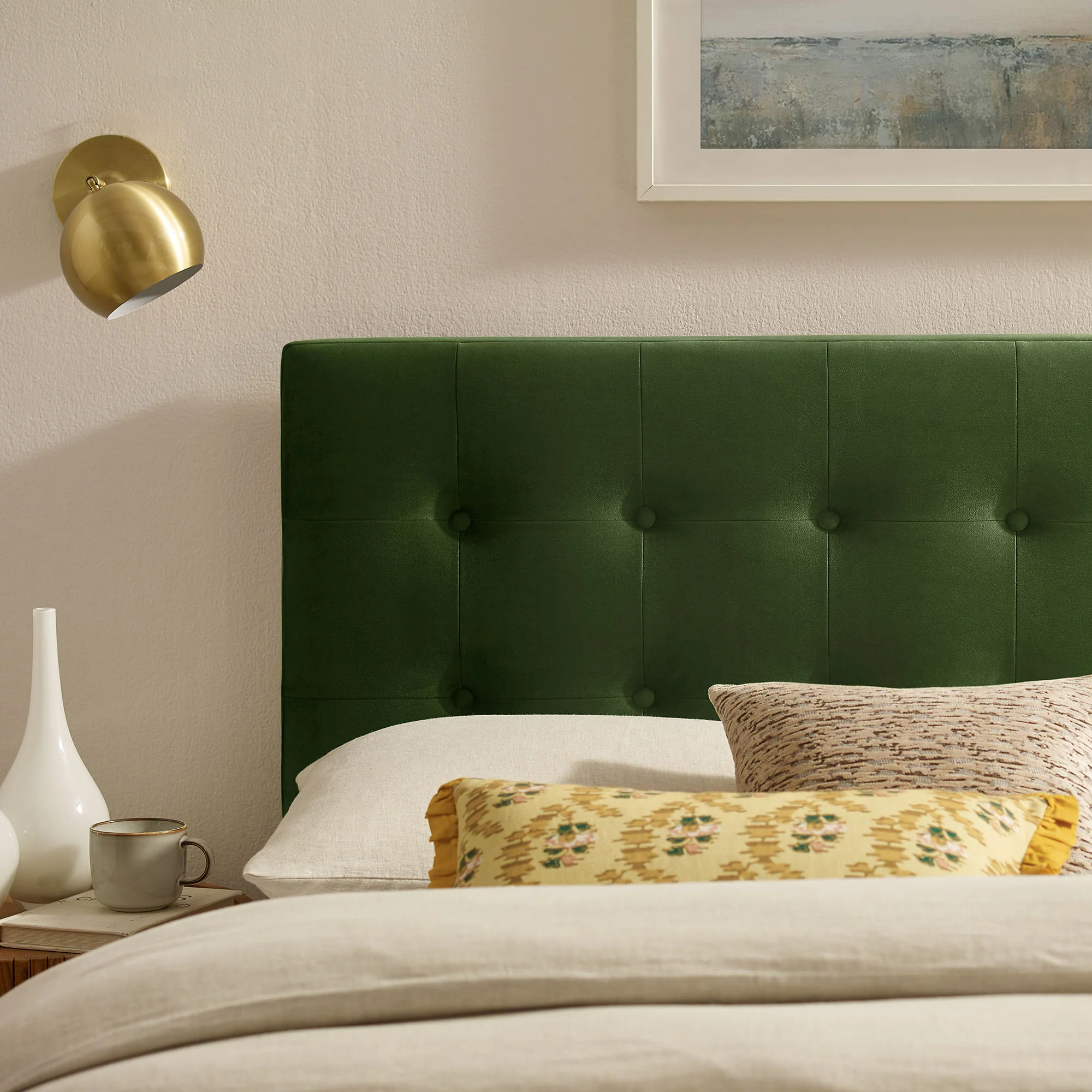 Emily Stain-Resistant Performance Velvet King Size Headboard by Modway - Image 29