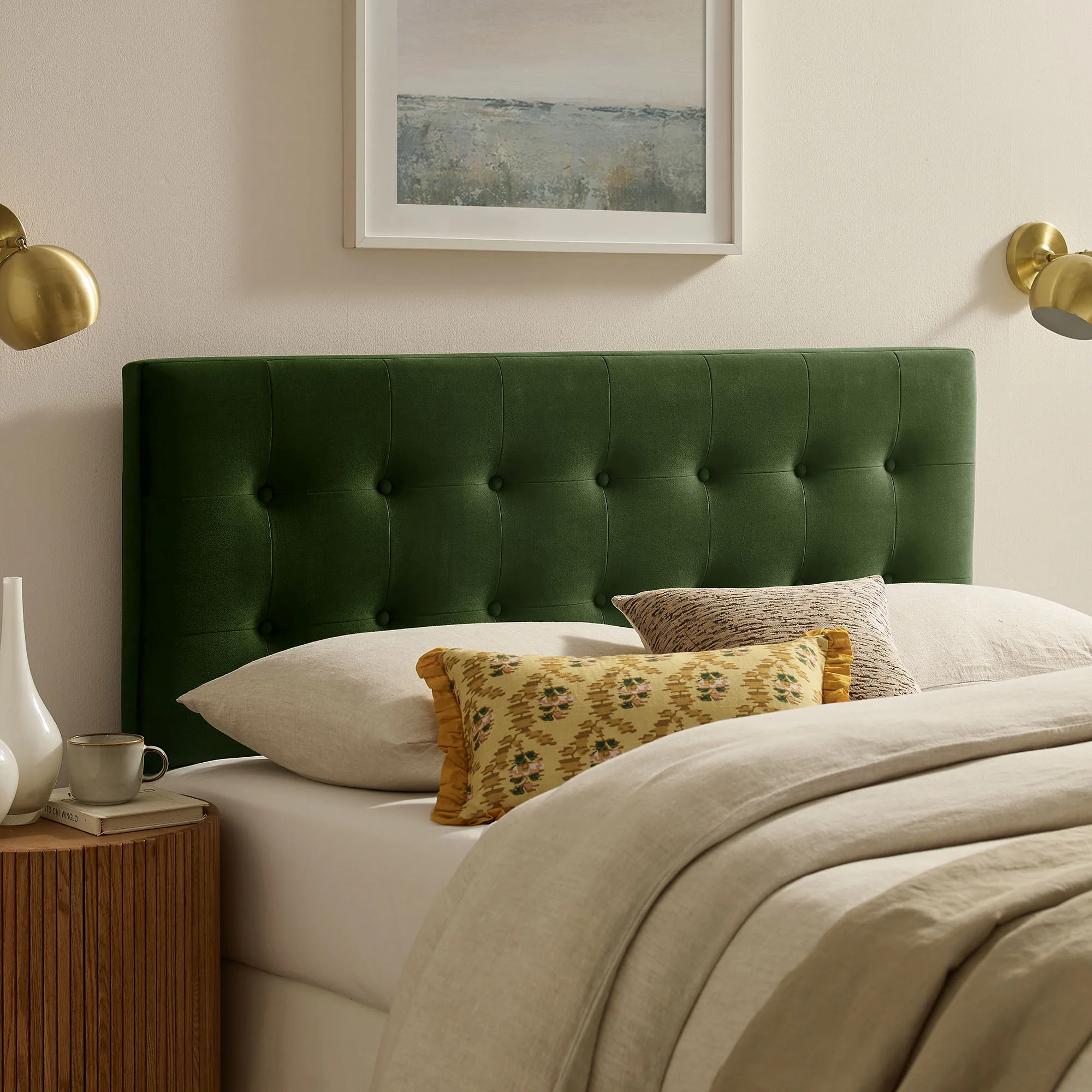 Emily Stain-Resistant Performance Velvet King Size Headboard by Modway - Image 30