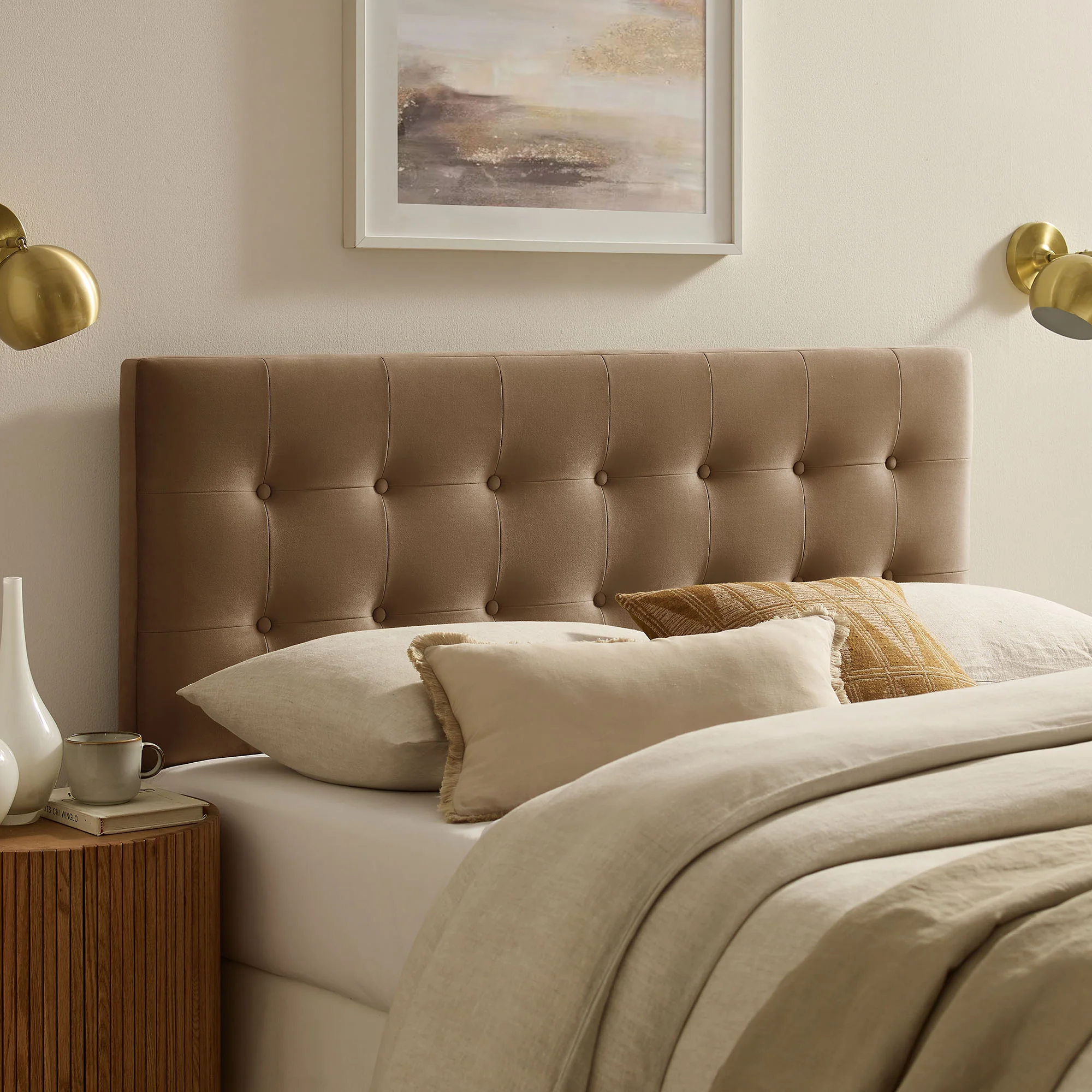 Emily Stain-Resistant Performance Velvet Queen Size Headboard by Modway - Image 54