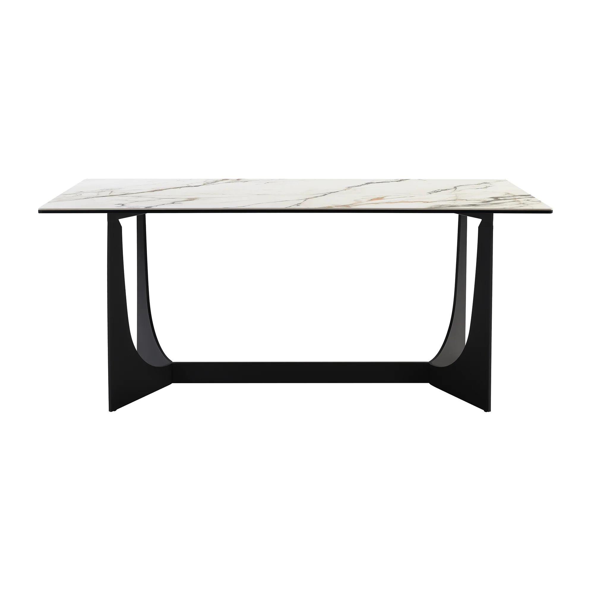 Esme Dining Table in Stone and Metal By Armen Living - Image 4