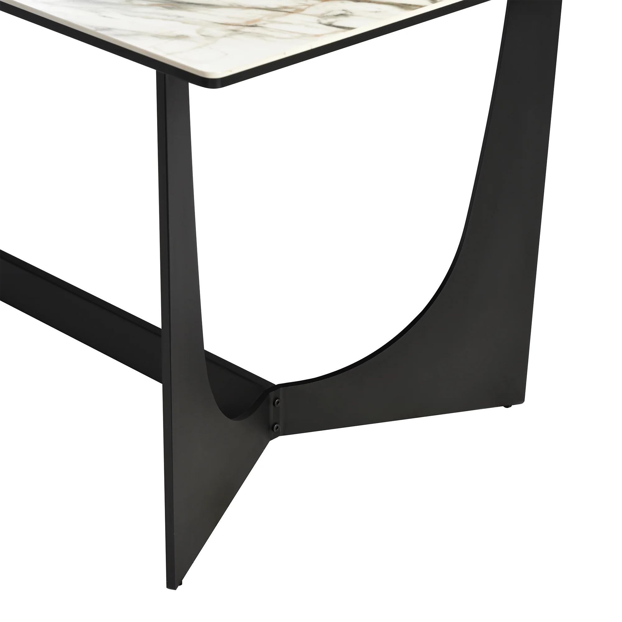 Esme Susie 7 Piece Dining Set with Gray Fabric Chairs By Armen Living - Image 9