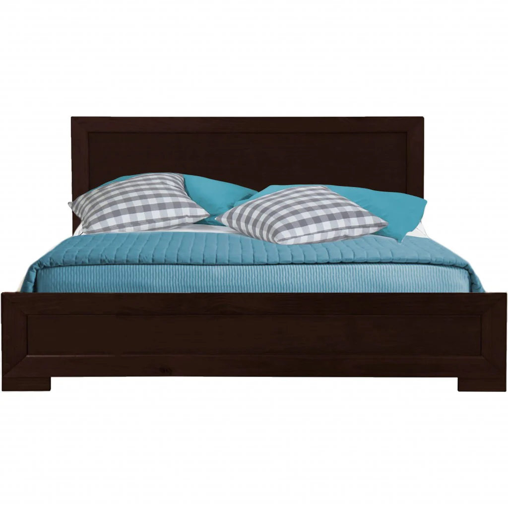 Espresso Wood Queen Platform Bed By Homeroots - 397093 - Image 2