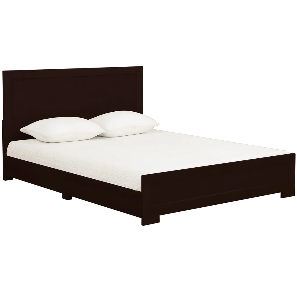 Espresso Wood Queen Platform Bed By Homeroots - 397093 - Image 3