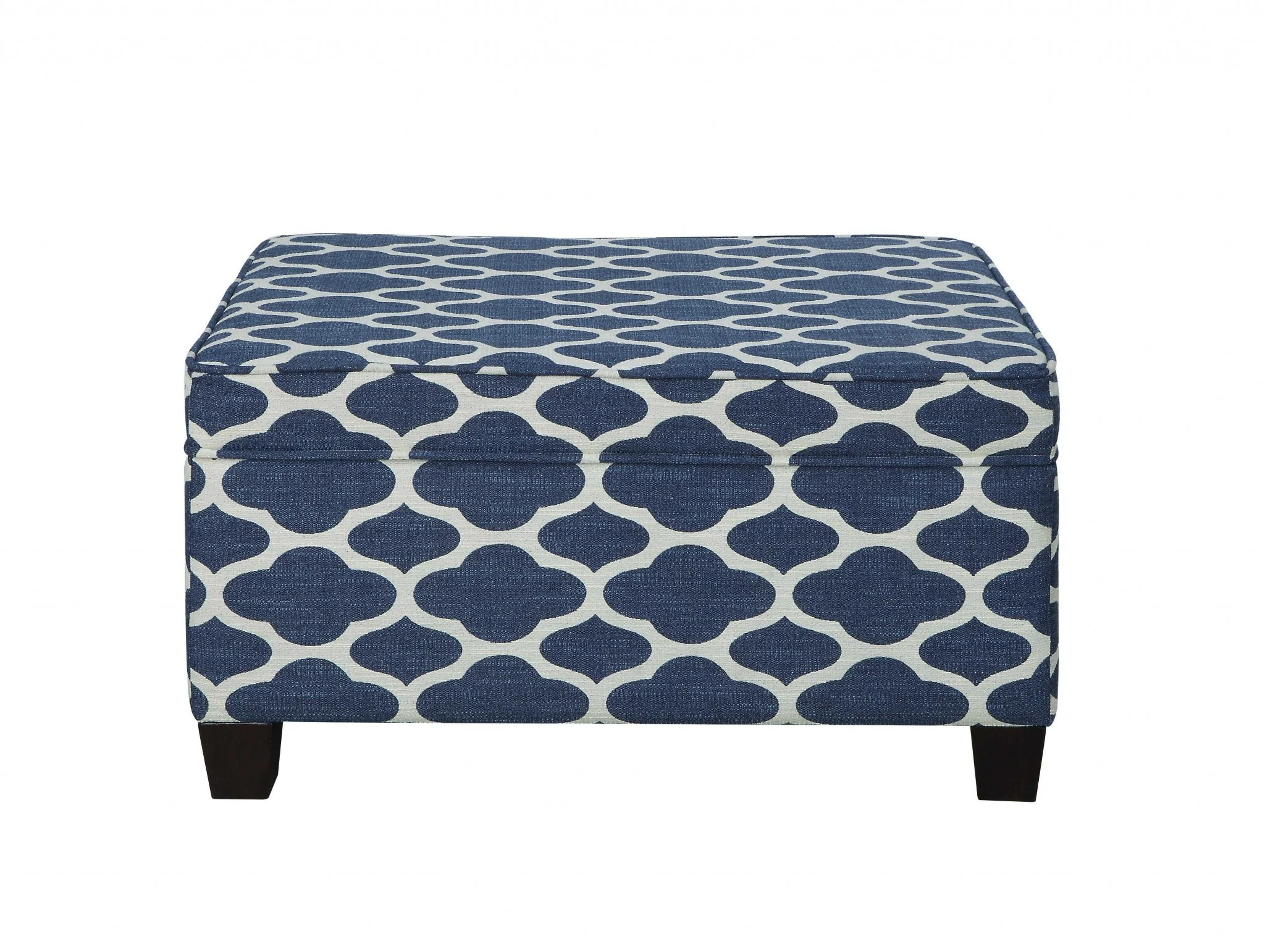 Fabric Pattern Upholstery Wood Leg Bench wStorage By Homeroots