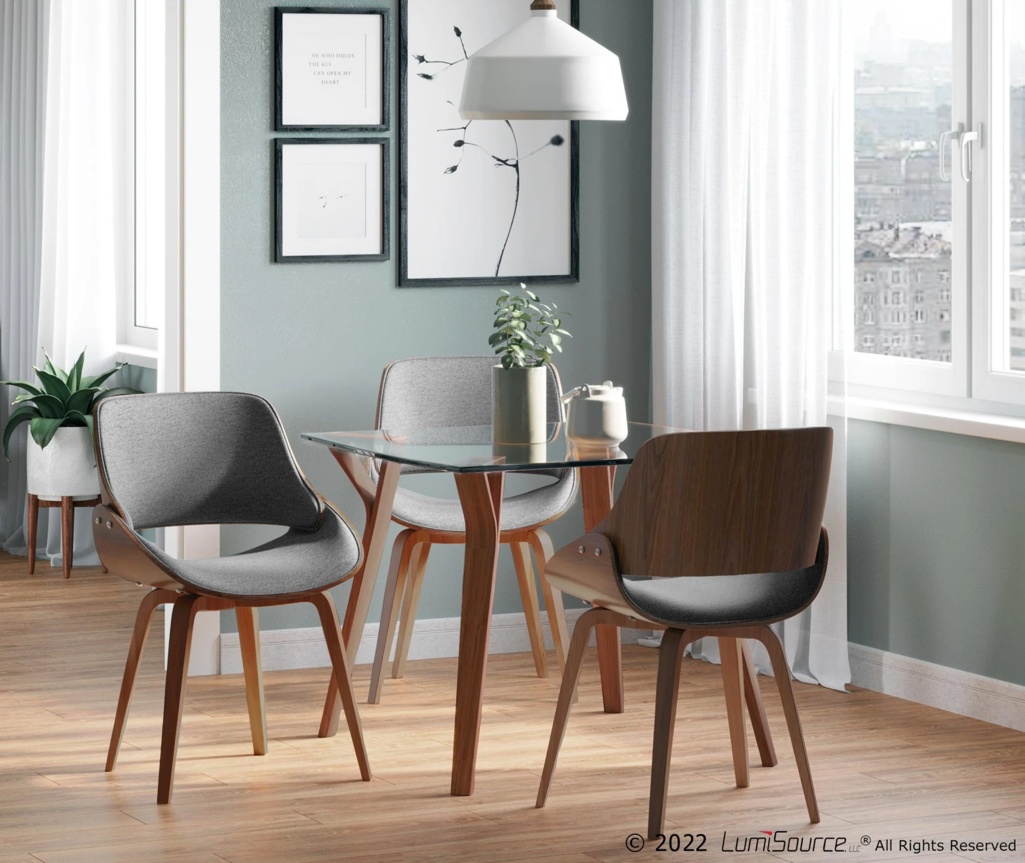 Fabrizzi Chair - Set of 2 Gray By LumiSource