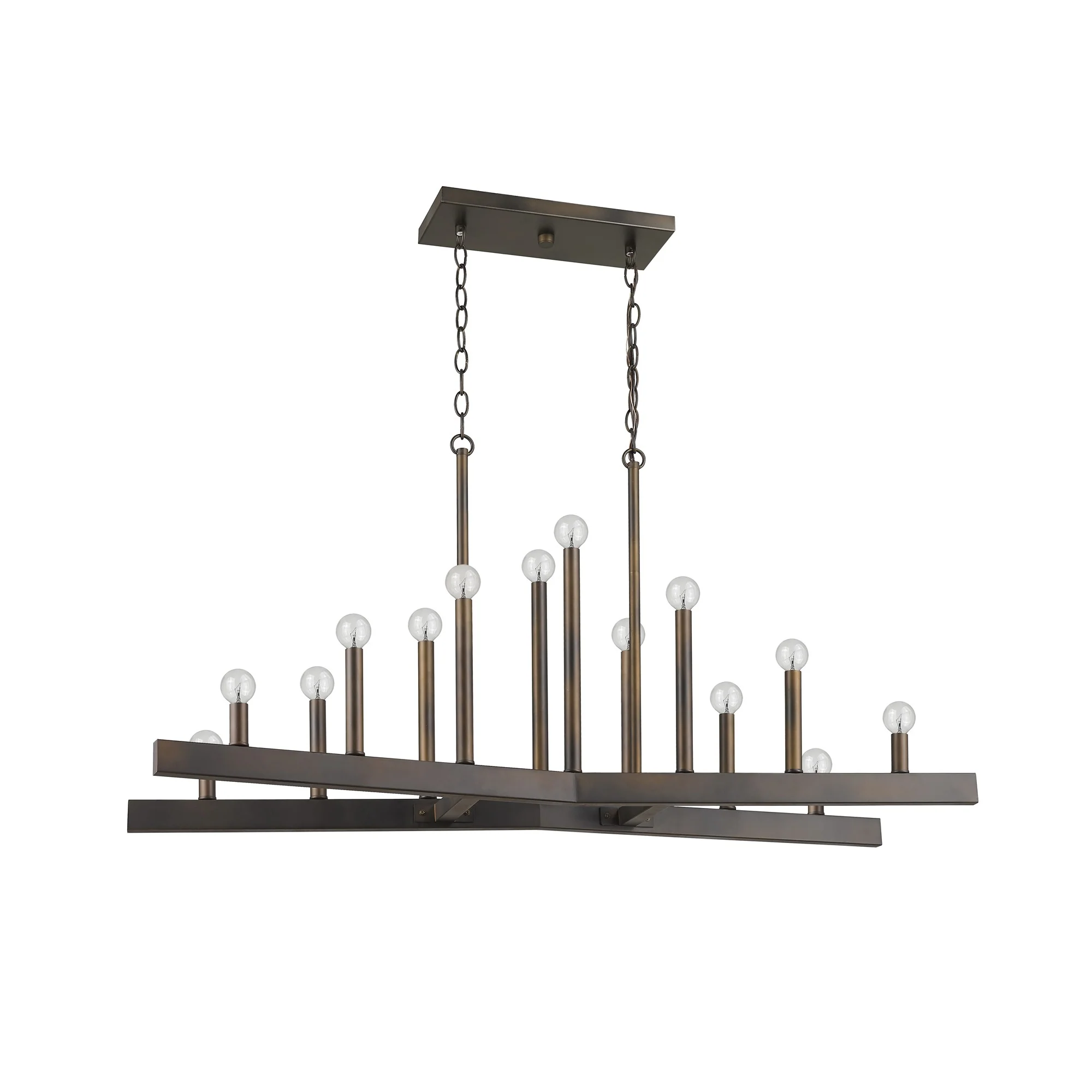 Fallon 14-Light Oil-Rubbed Bronze Island Pendant By Homeroots
