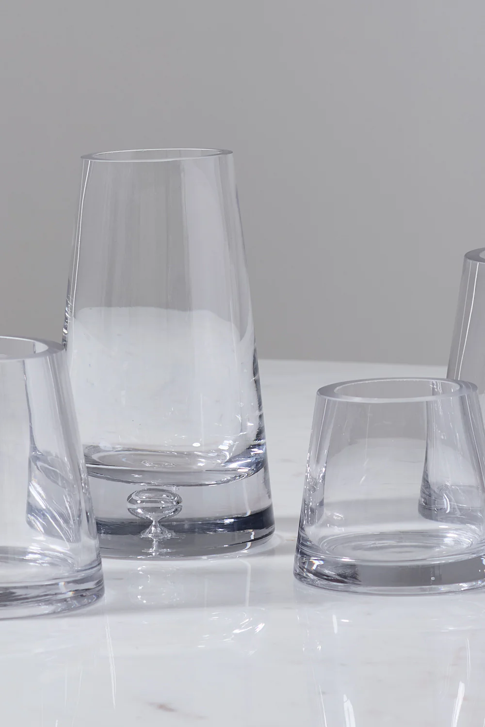 Fat Pyramid Vase Set of 4 By Accent Decor