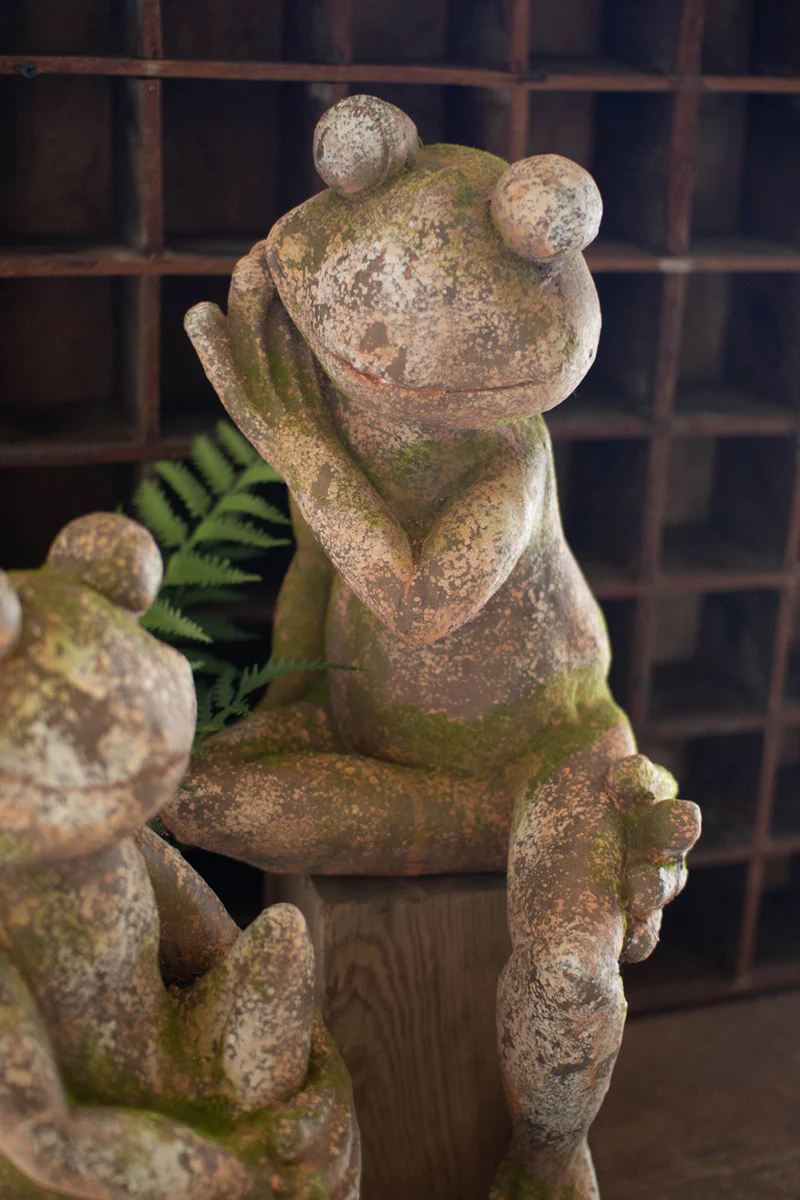 Faux Concrete Frog - Large By Kalalou