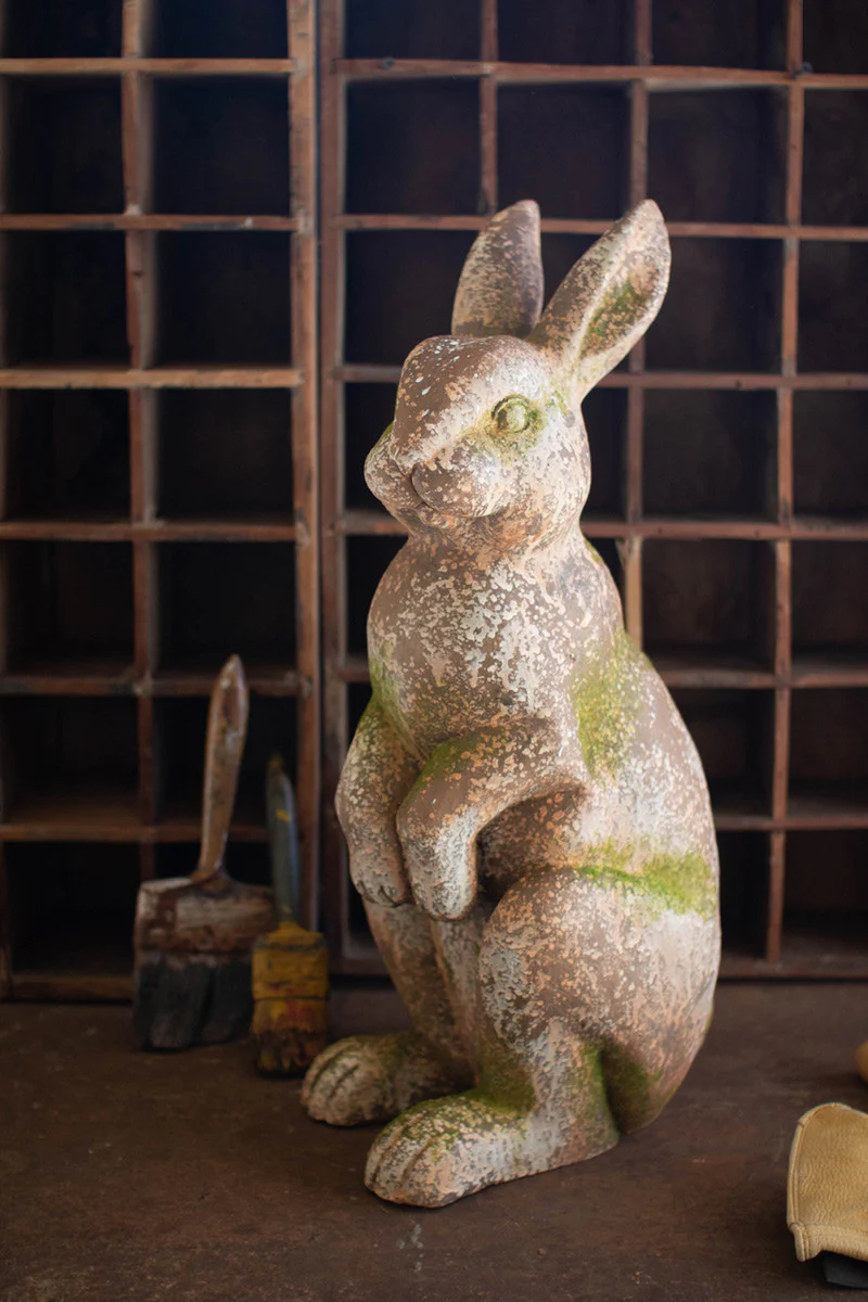 Faux Concrete Rabbit - Head Forward By Kalalou