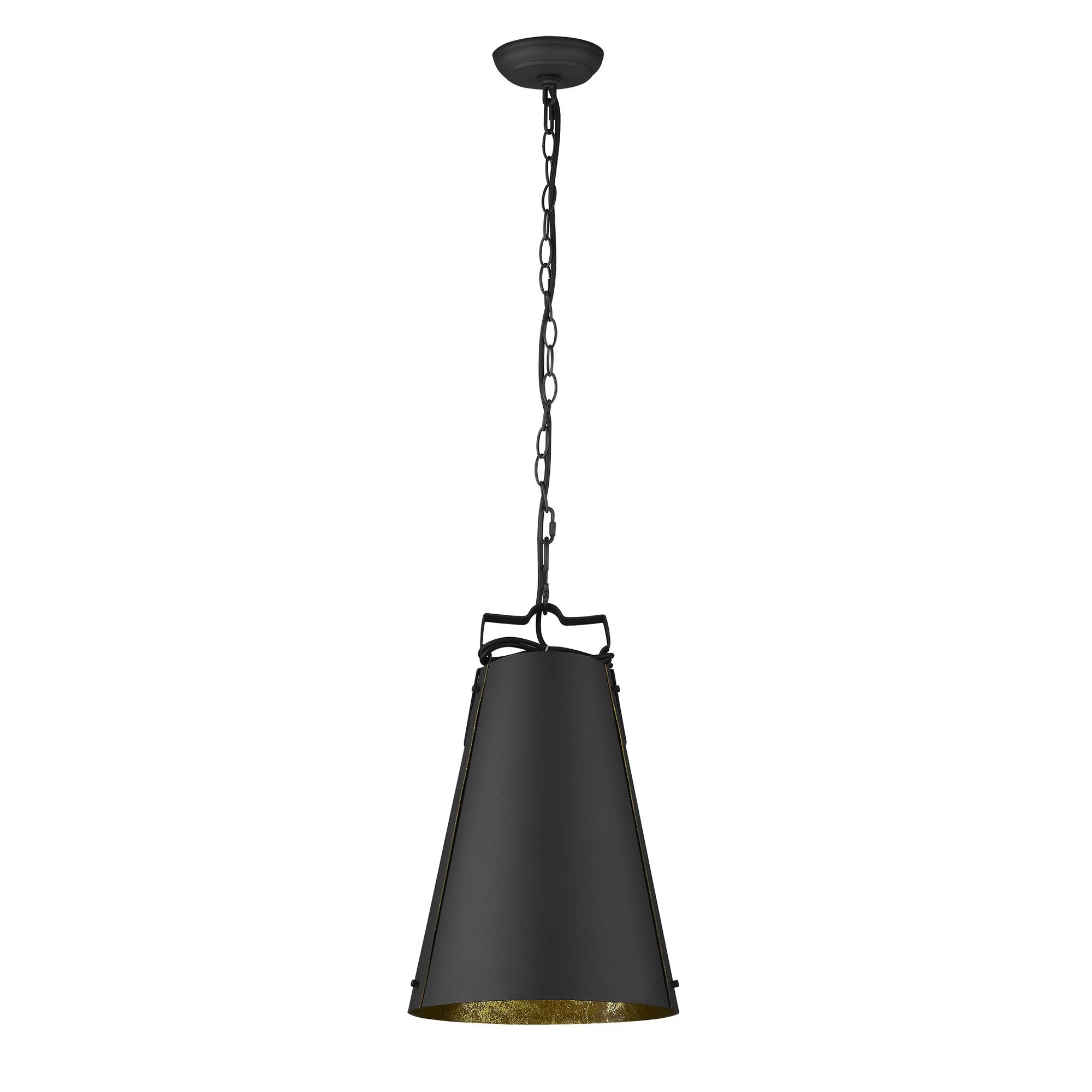 Faza 1-Light Matte Black Pendant By Homeroots
