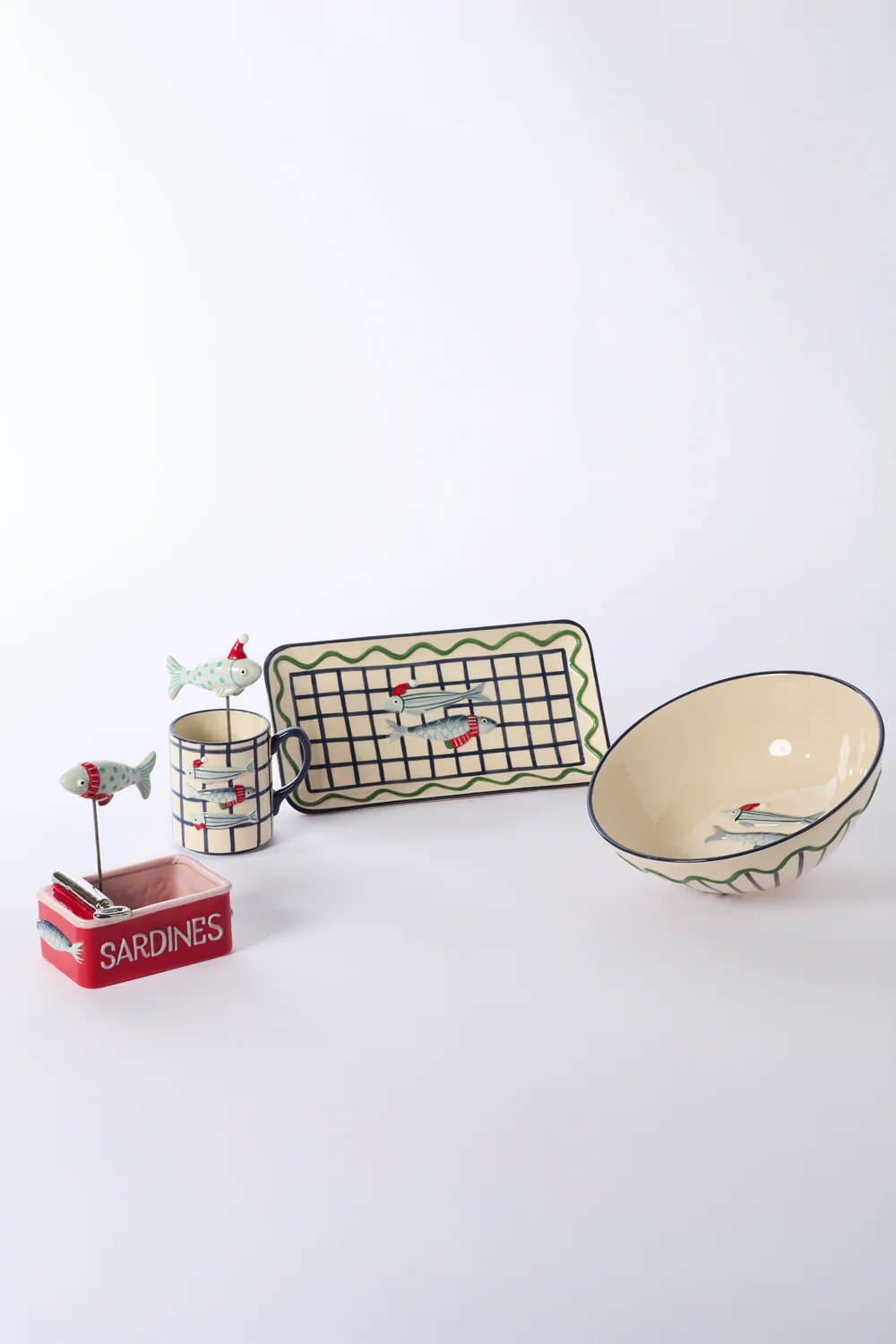 Festive Fish Mug Set of 4 By Accent Decor - Image 3