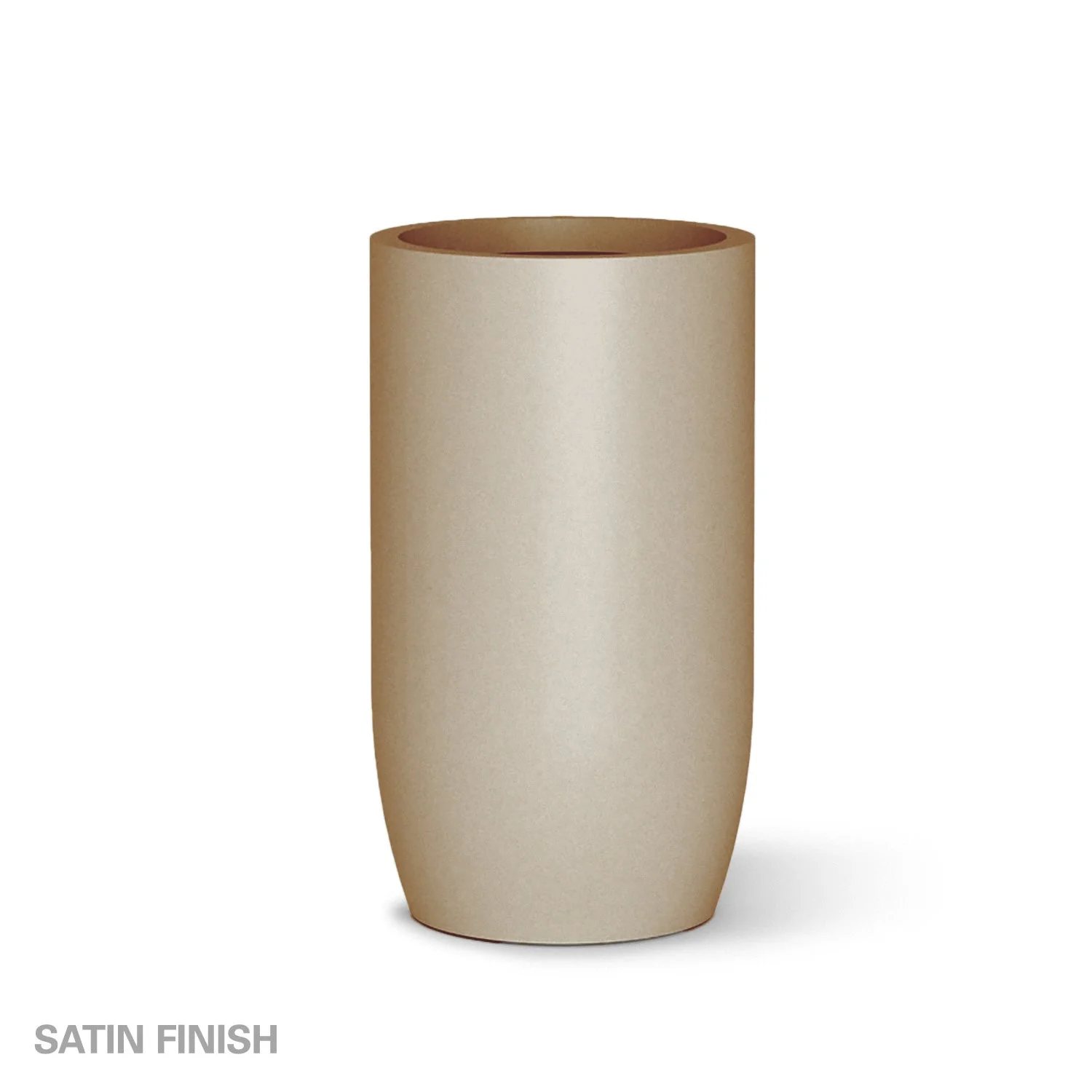 Fiberglass: Barrel 32.6"H Planter, Beige By Gold Leaf - Image 2