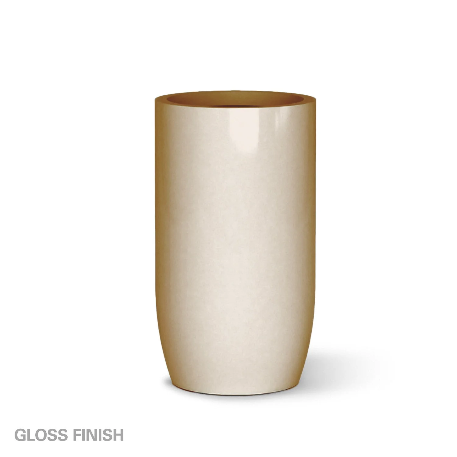 Fiberglass: Barrel 32.6"H Planter, Beige By Gold Leaf - Image 3