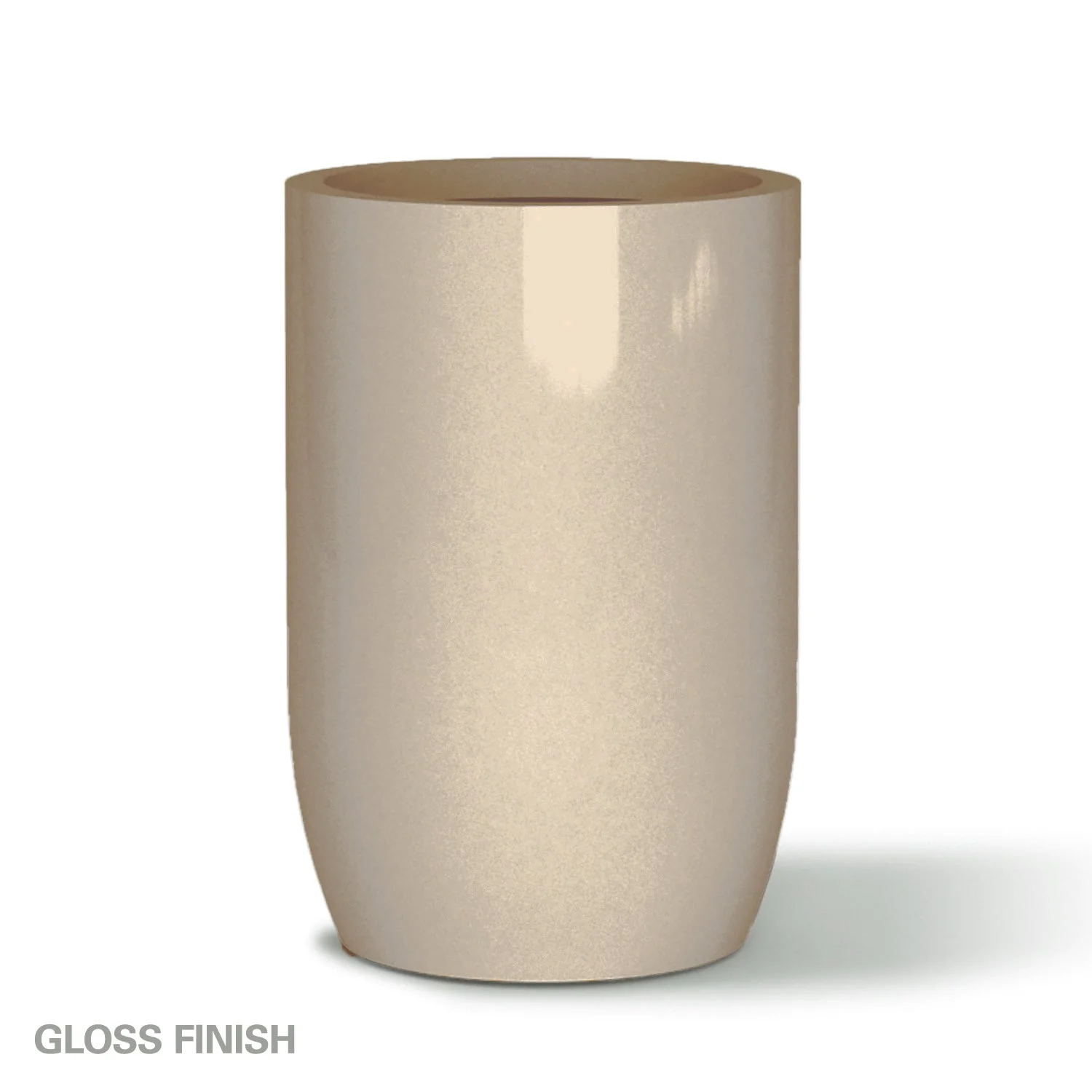 Fiberglass: Barrel 36.5"H Planter, Beige By Gold Leaf - Image 3