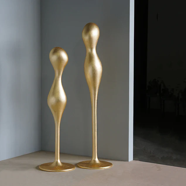 Fiberglass Ghost Sculpture 61"H Gold L By Gold Leaf Design Group - Image 3