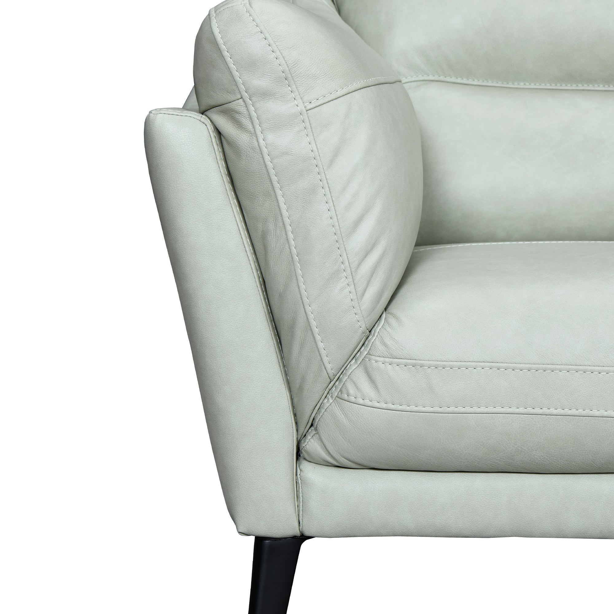 Franz Mint Leather Sofa By Armen Living - Image 5