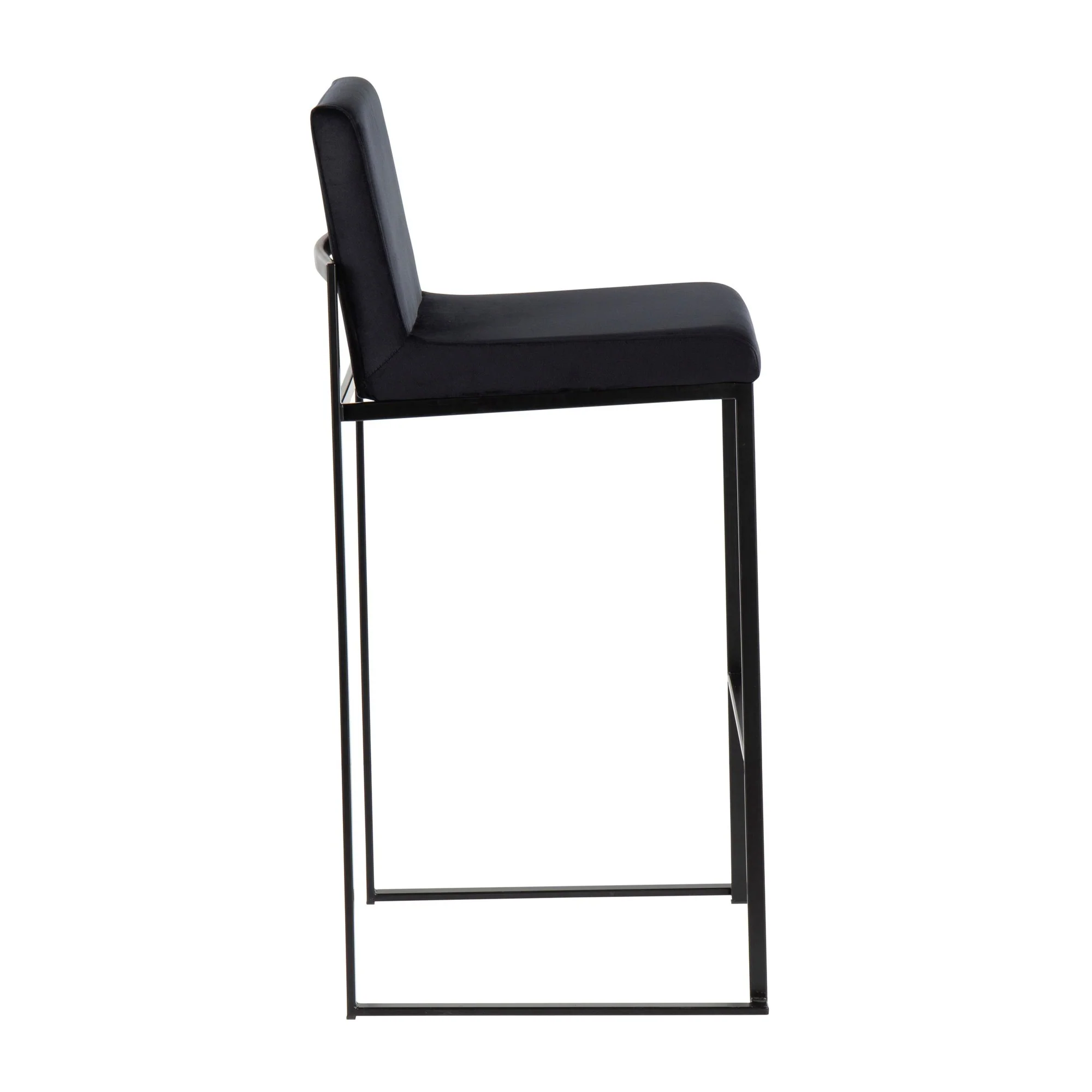Fuji High Back 30" Fixed-Height Barstool - Set of 3 By LumiSource - B30-FUJIHBV BKBK3 - Image 3