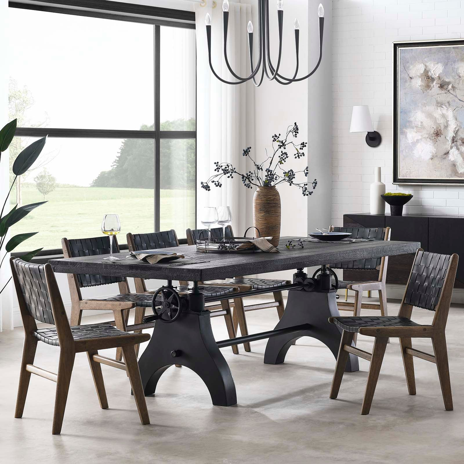 Genuine 96" Crank Adjustable Height Dining and Conference Table By Modway - EEI-6149
