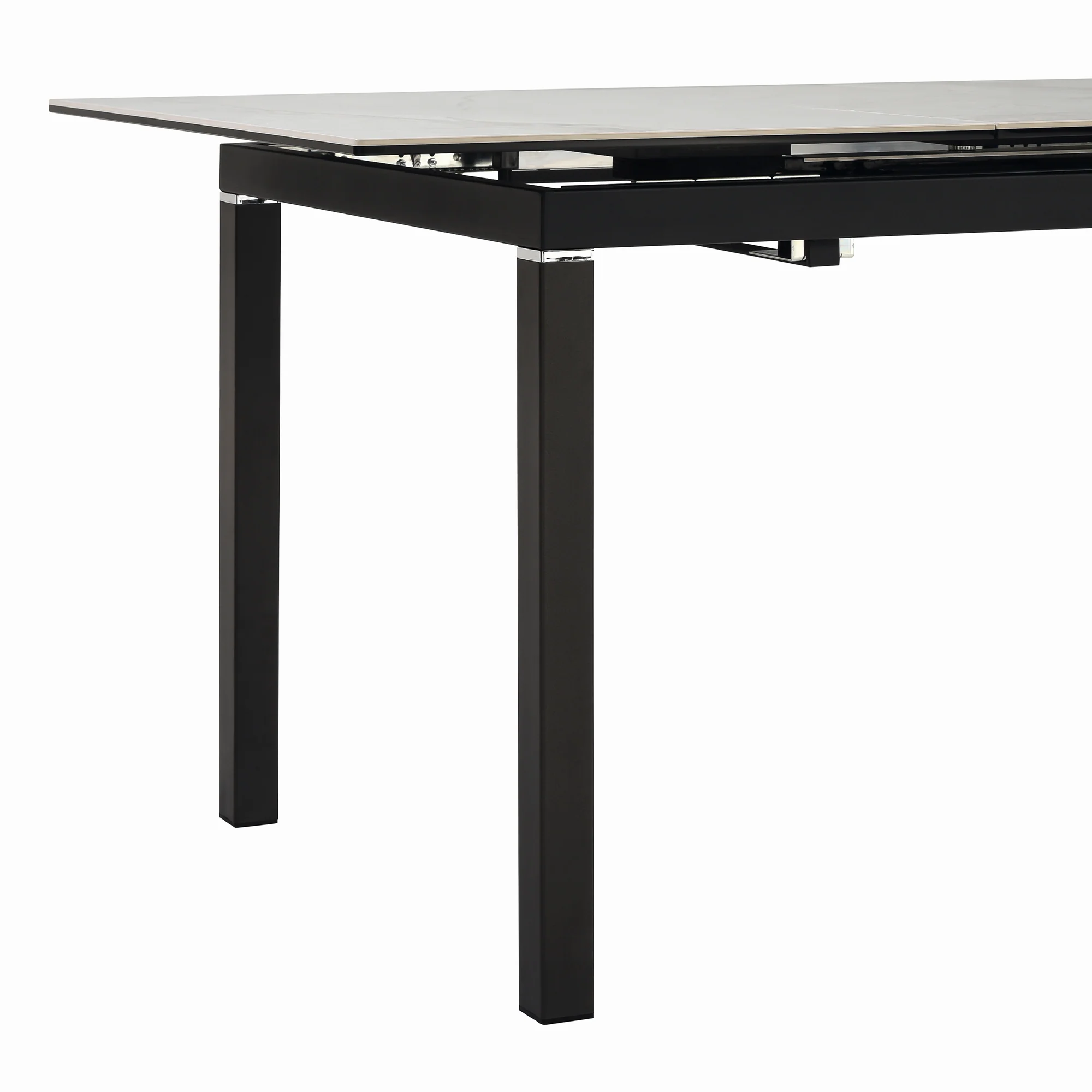 Giana Kash 7 Piece Extendable Dining Set with Black Faux Leather Chairs By Armen Living - Image 20