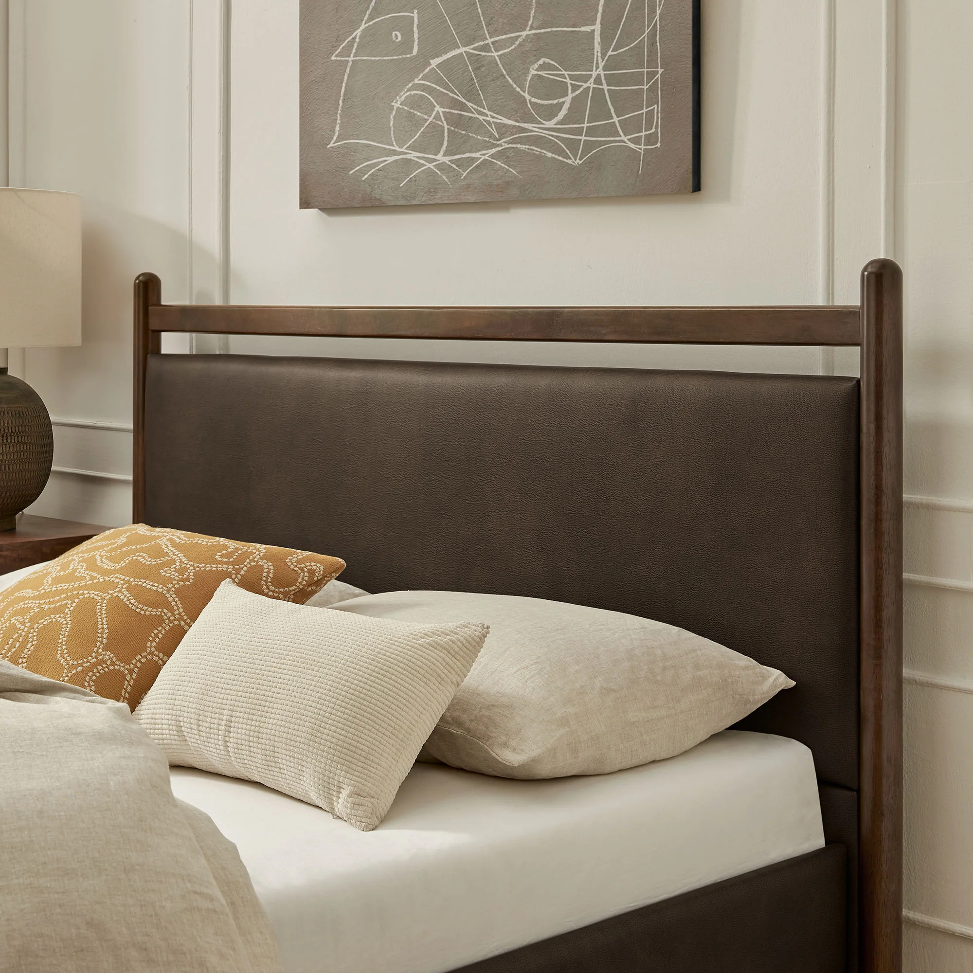 Ginny Full Size Vegan Leather Platform Bed Frame by Modway - Image 16