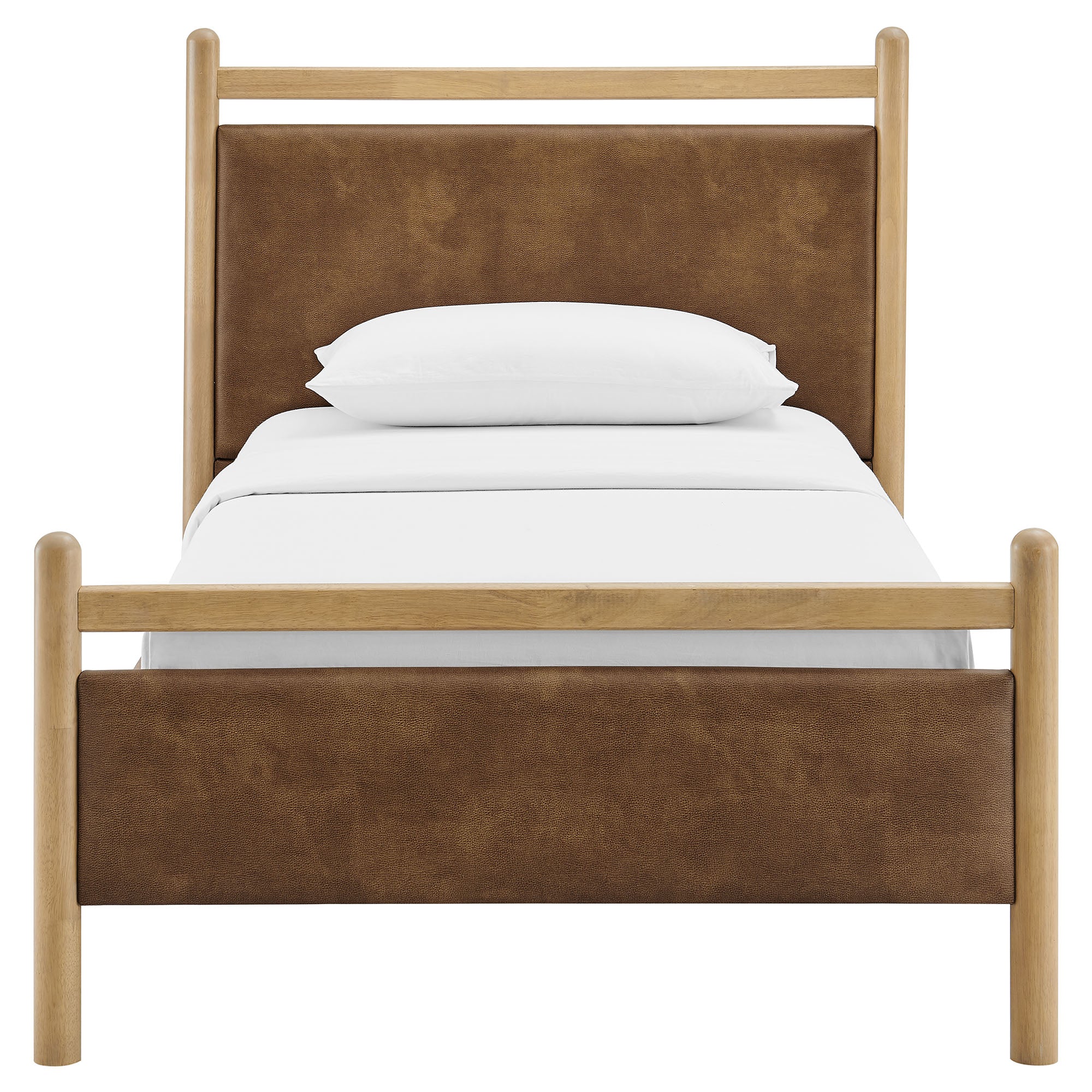 Ginny Twin Size Vegan Leather Platform Bed Frame by Modway - Image 3