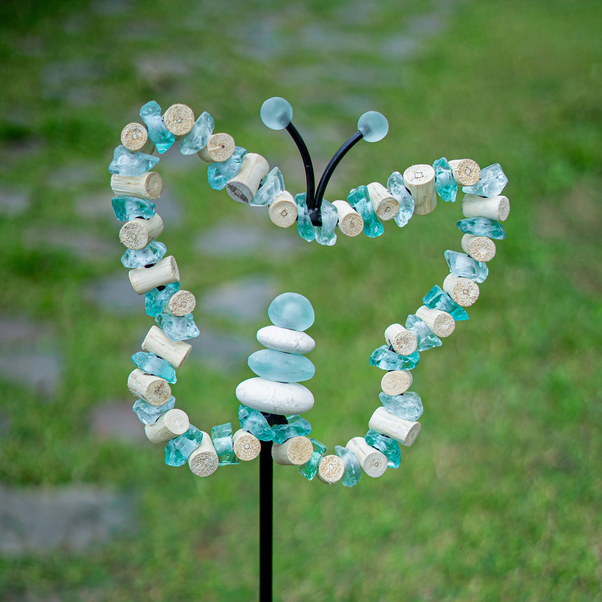 Glass Butterfly Garden Stake Set of 4 By Garden Age Supply - Image 2